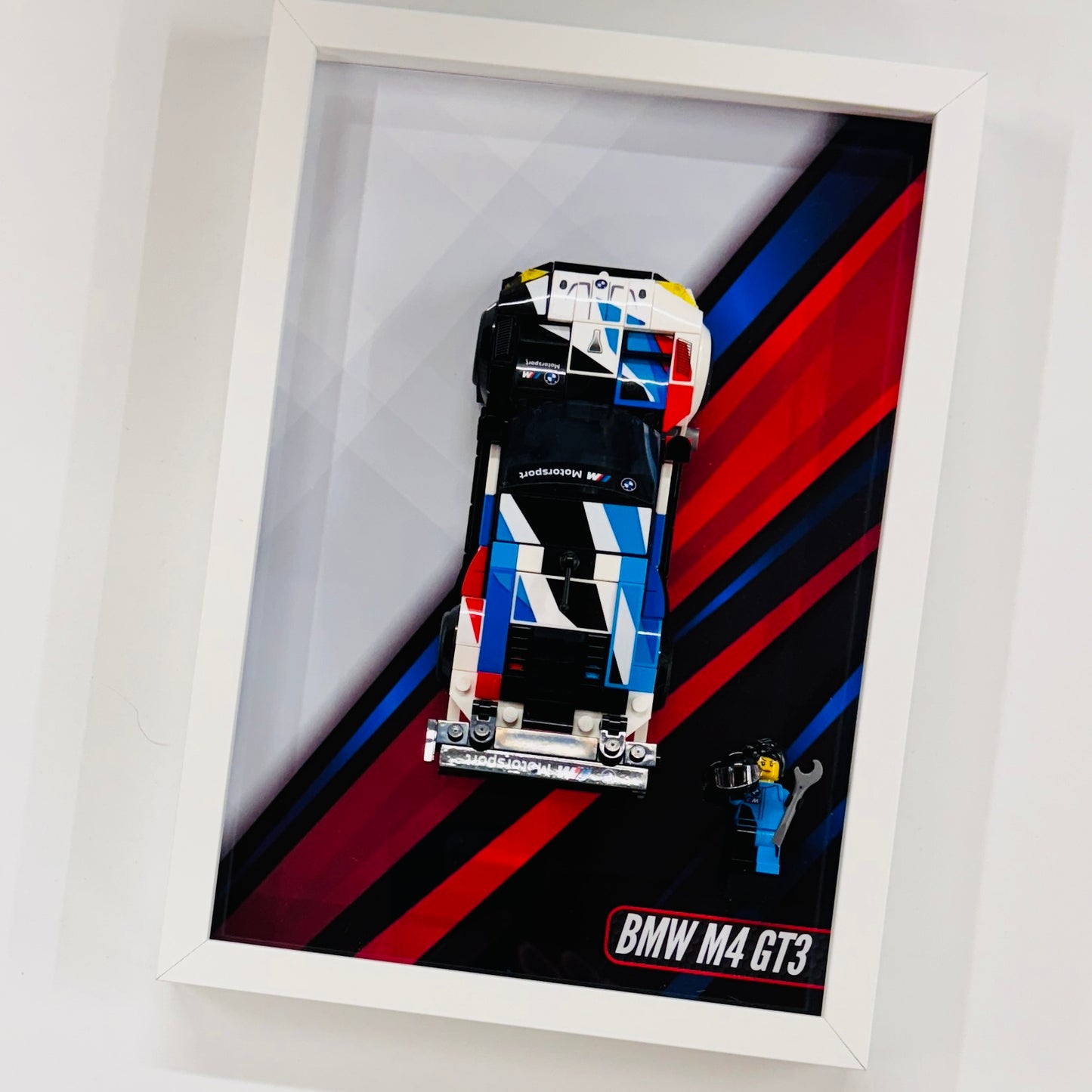 Display Wall Mount Frame for Lego ® Speed Champions BMW M4 GT3
