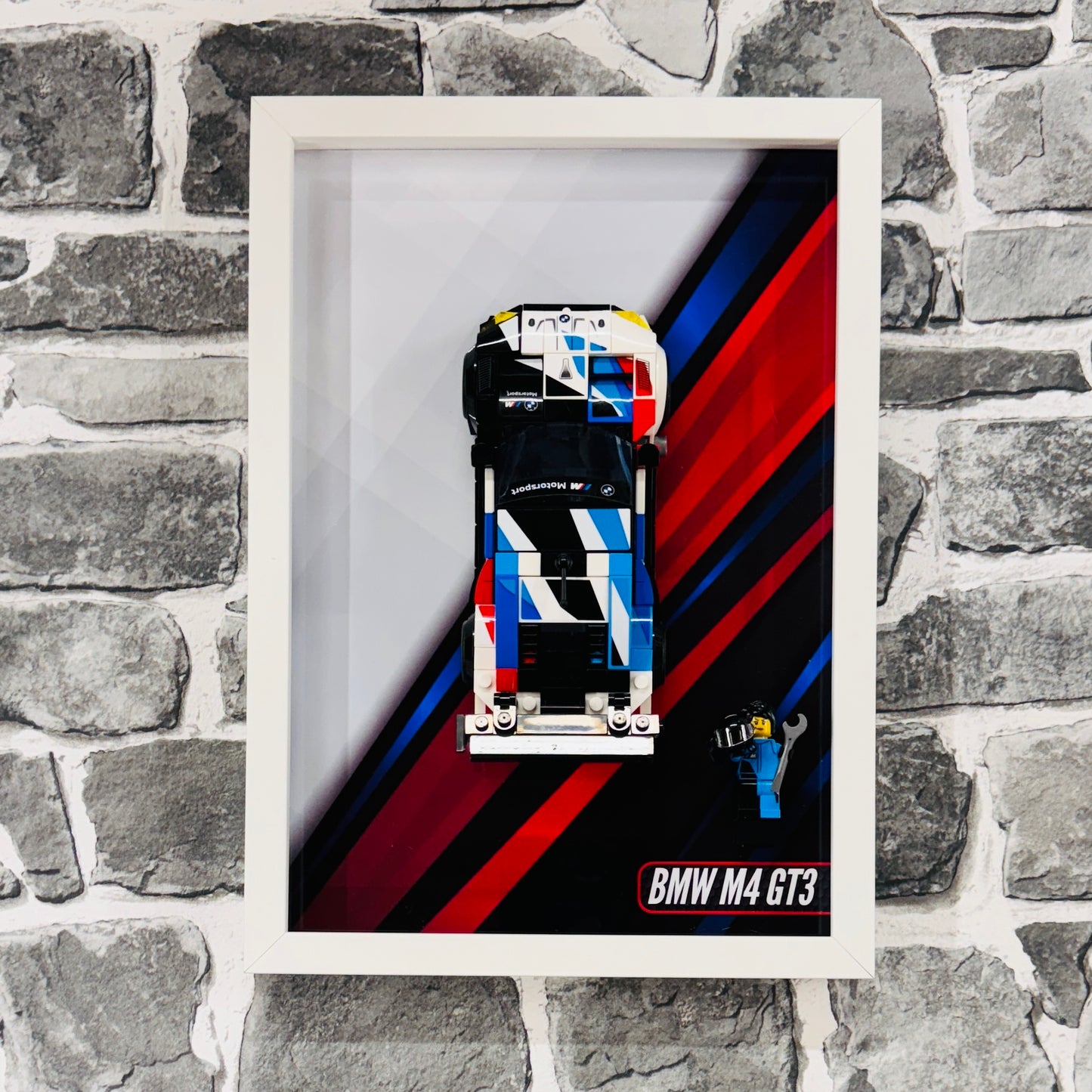 Display Wall Mount Frame for Lego ® Speed Champions BMW M4 GT3