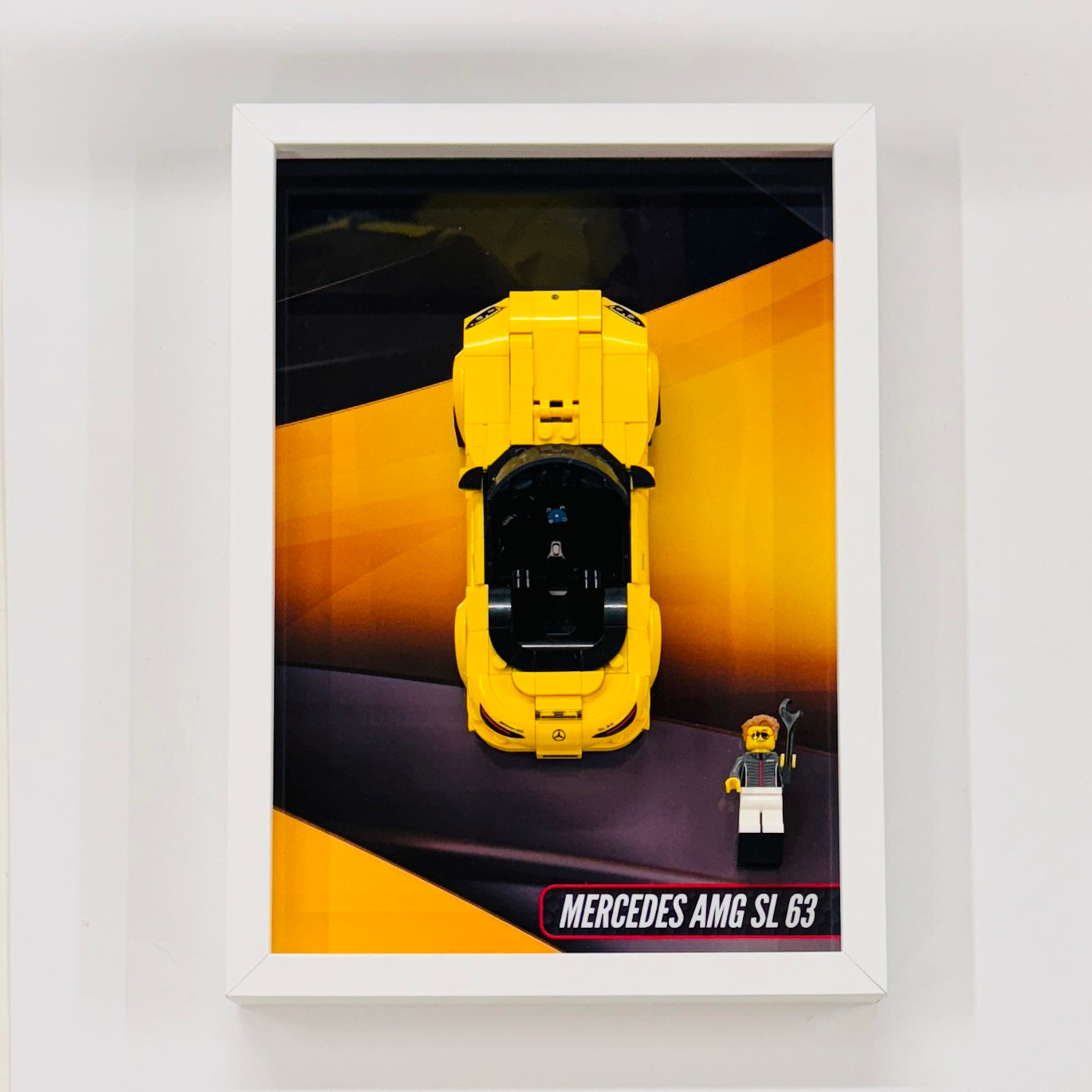 Display Wall Mount Frame for Lego ® Speed Champions Mercedes AMG SL63