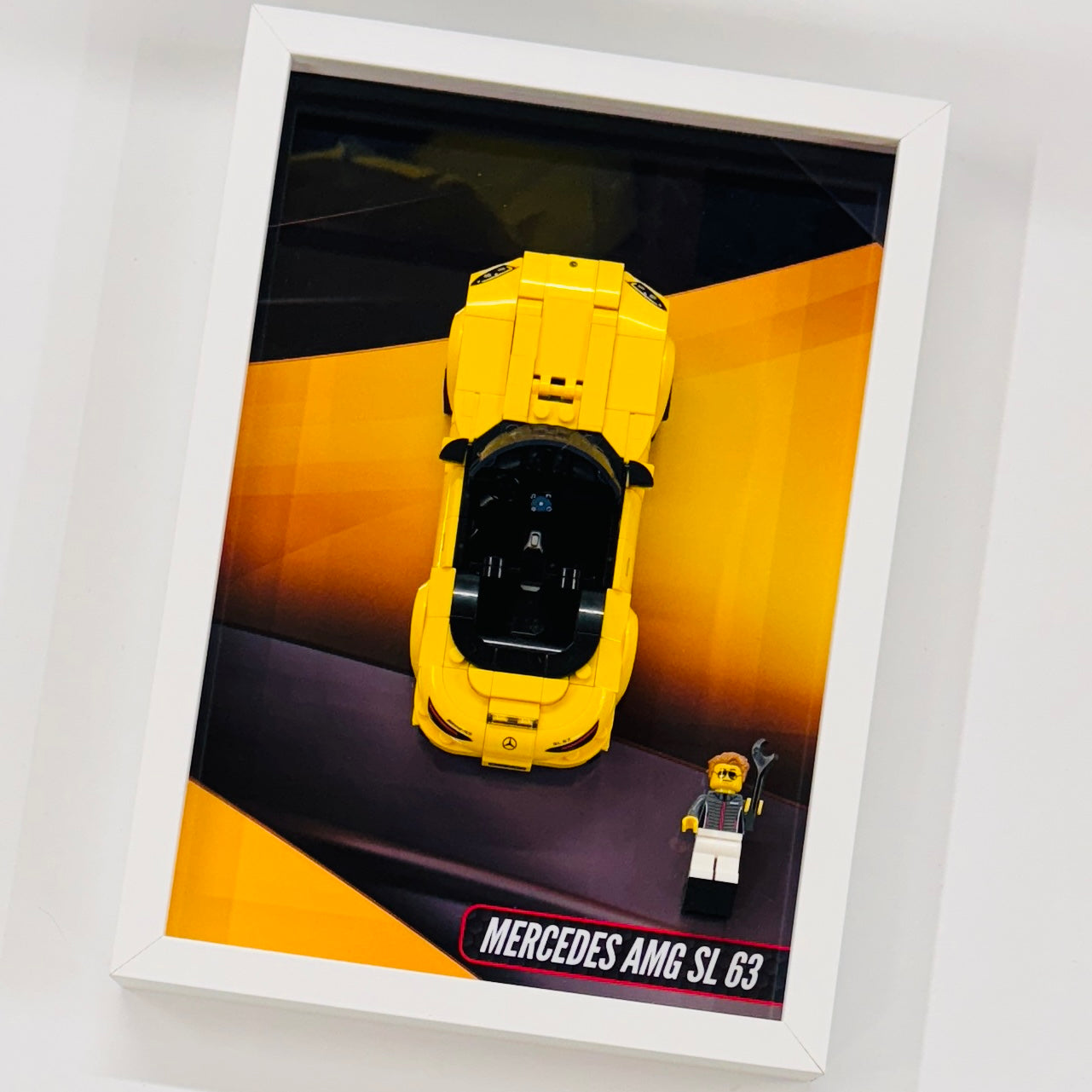 Display Wall Mount Frame for Lego ® Speed Champions Mercedes AMG SL63