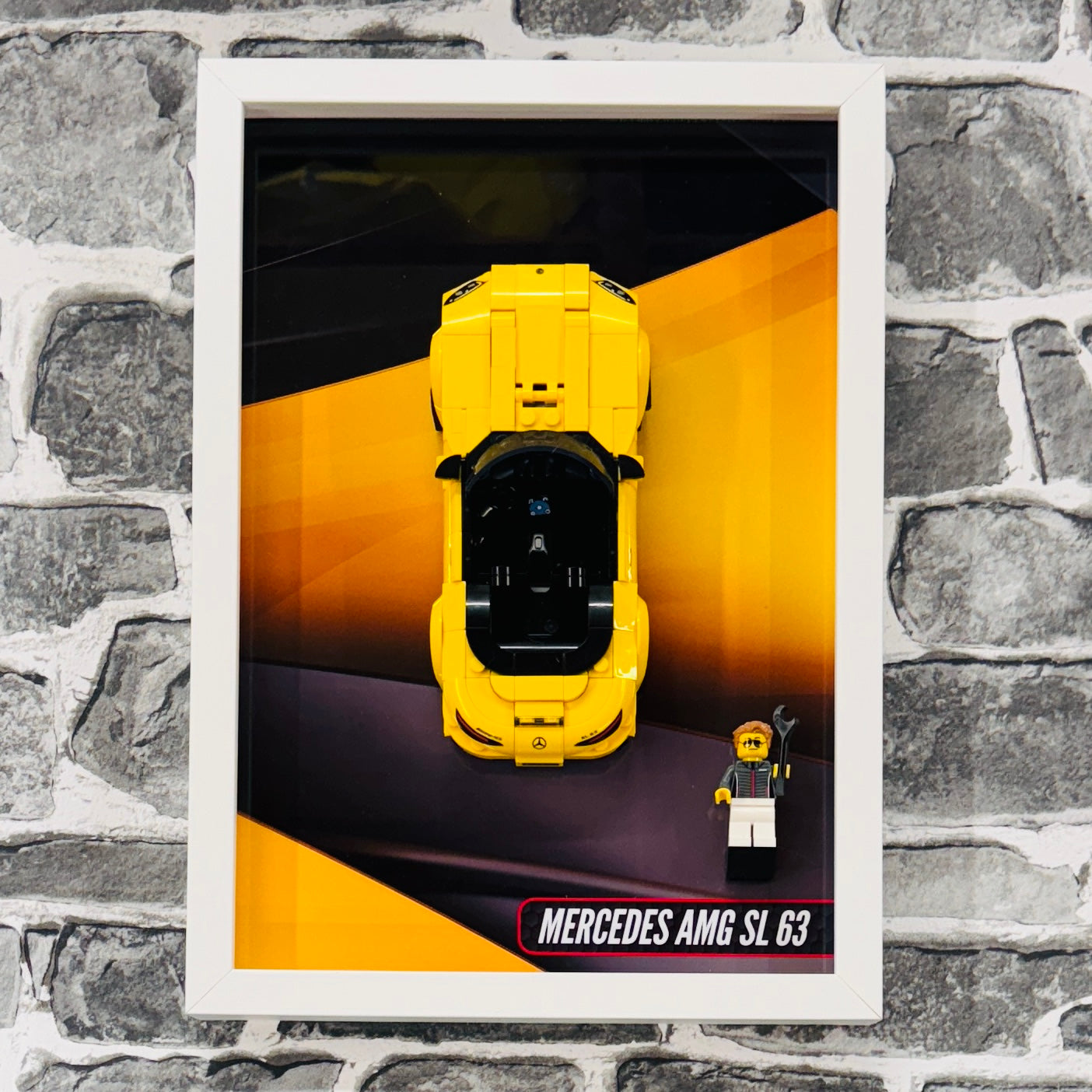 Display Wall Mount Frame for Lego ® Speed Champions Mercedes AMG SL63
