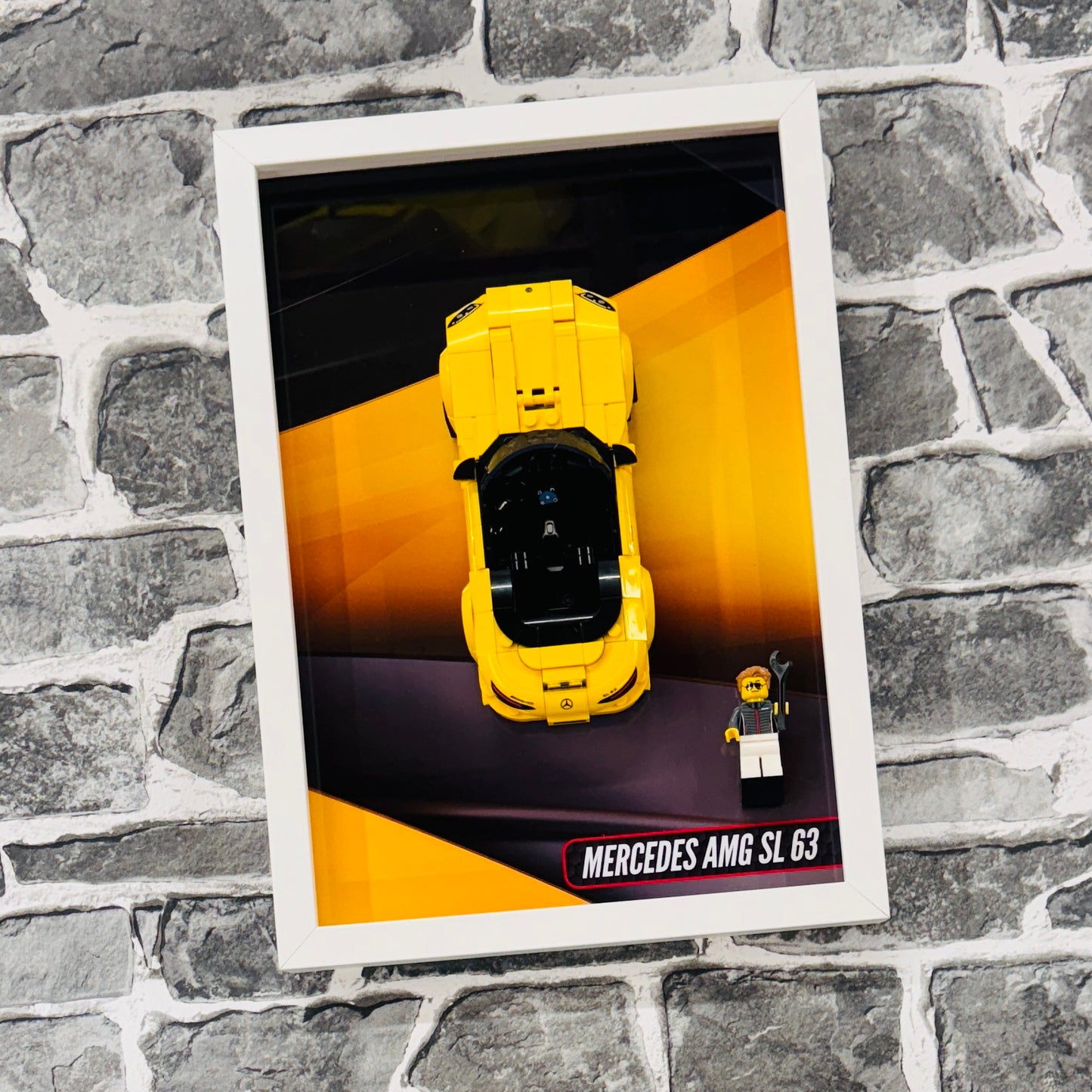 Display Wall Mount Frame for Lego ® Speed Champions Mercedes AMG SL63