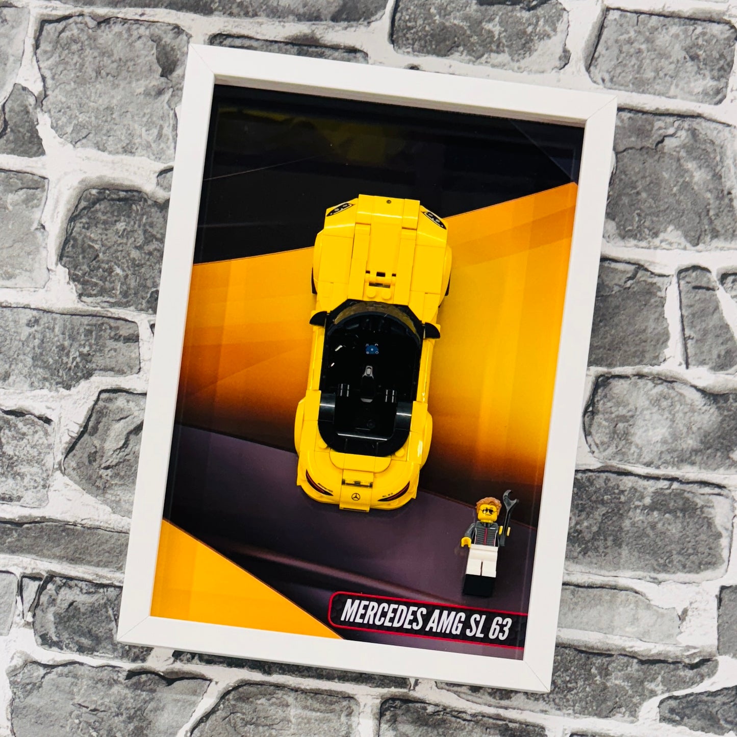 Display Wall Mount Frame for Lego ® Speed Champions Mercedes AMG SL63