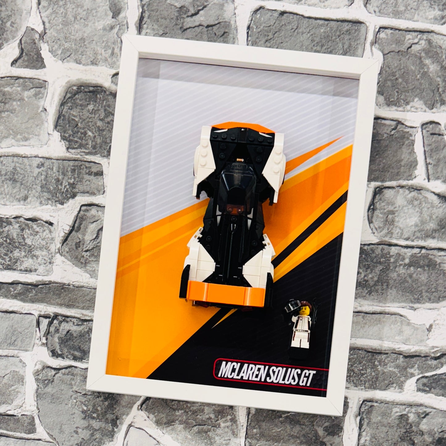 Display Wall Mount Frame for Lego ® Speed Champions McLaren Solus GT