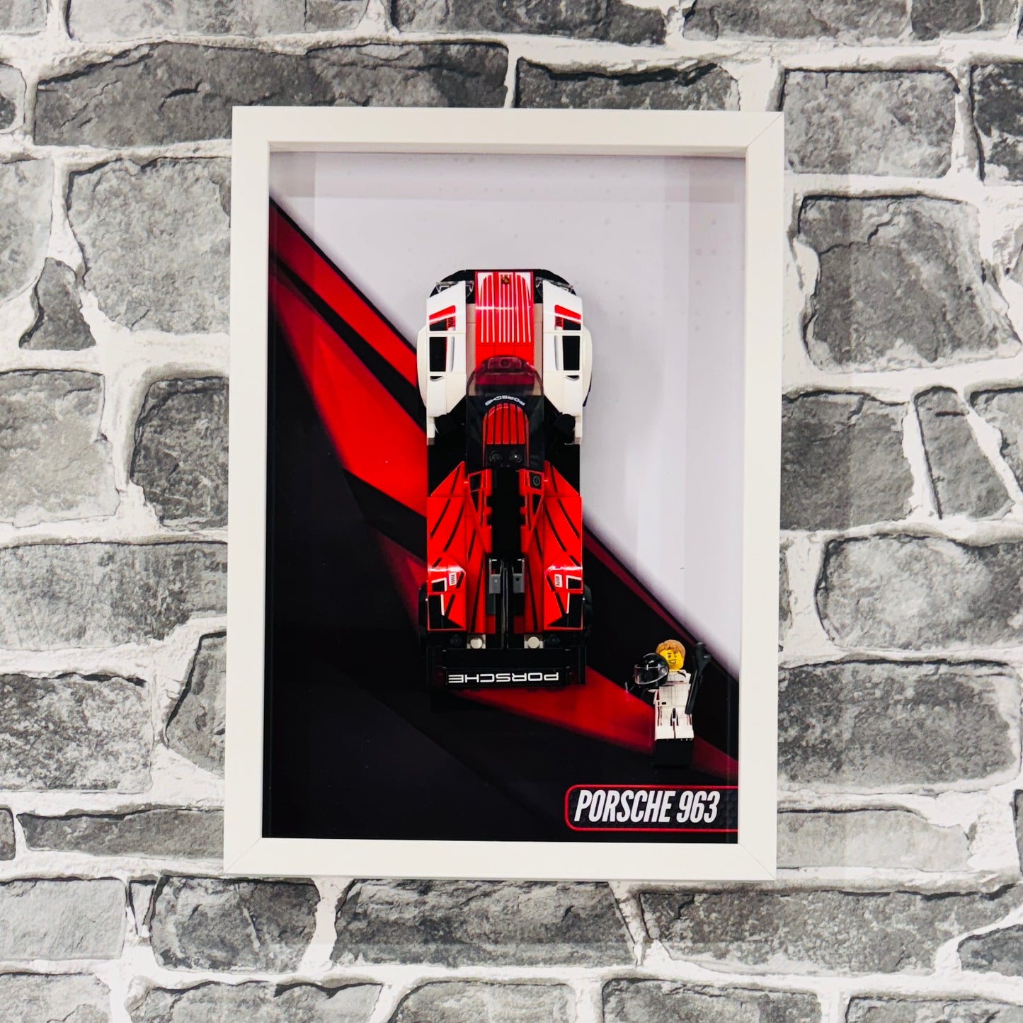 Display Wall Mount Frame for Lego ® Speed Champions Porsche 963