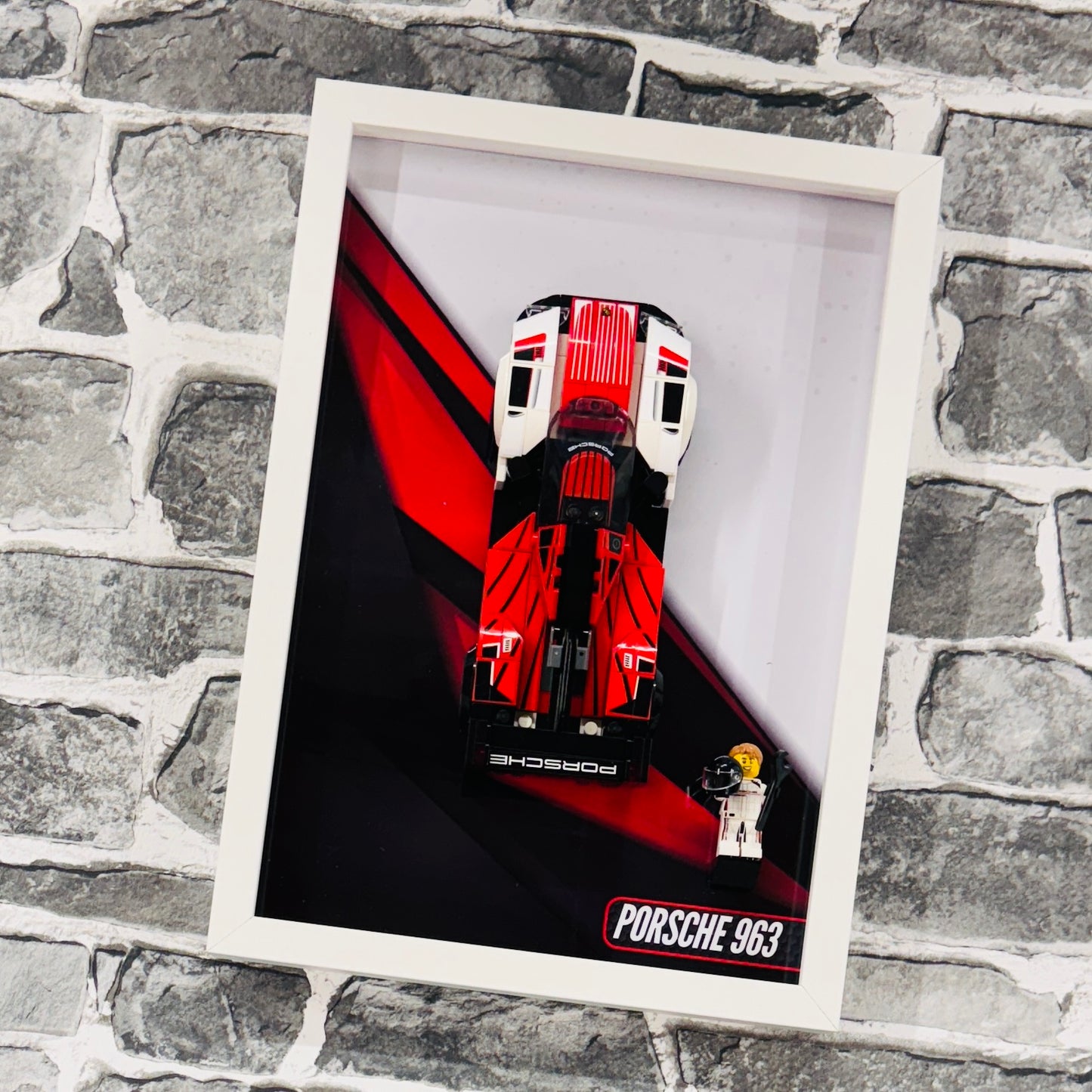 Display Wall Mount Frame for Lego ® Speed Champions Porsche 963