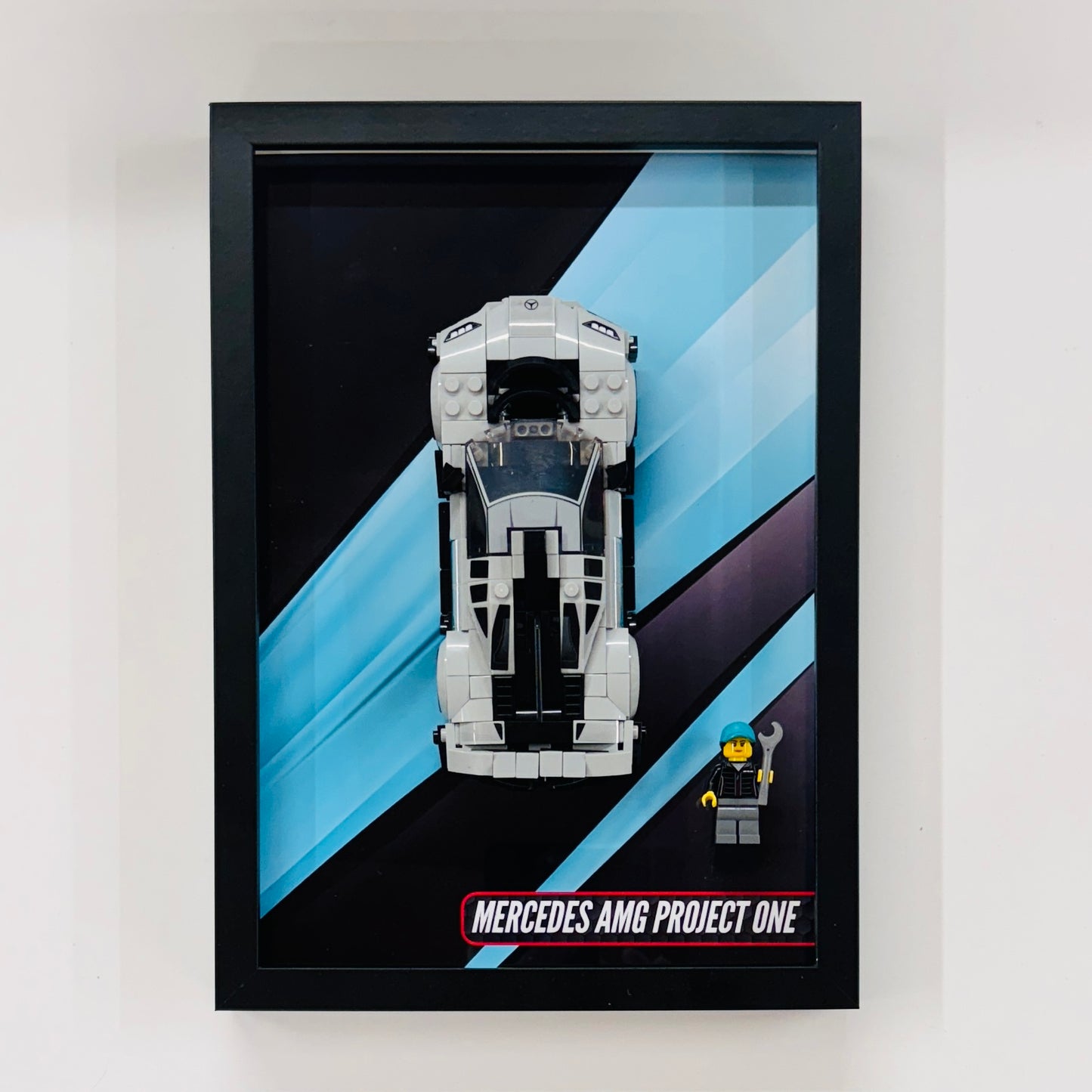 Display Wall Mount Frame for Lego ® Speed Champions Mercedes AMG Project One