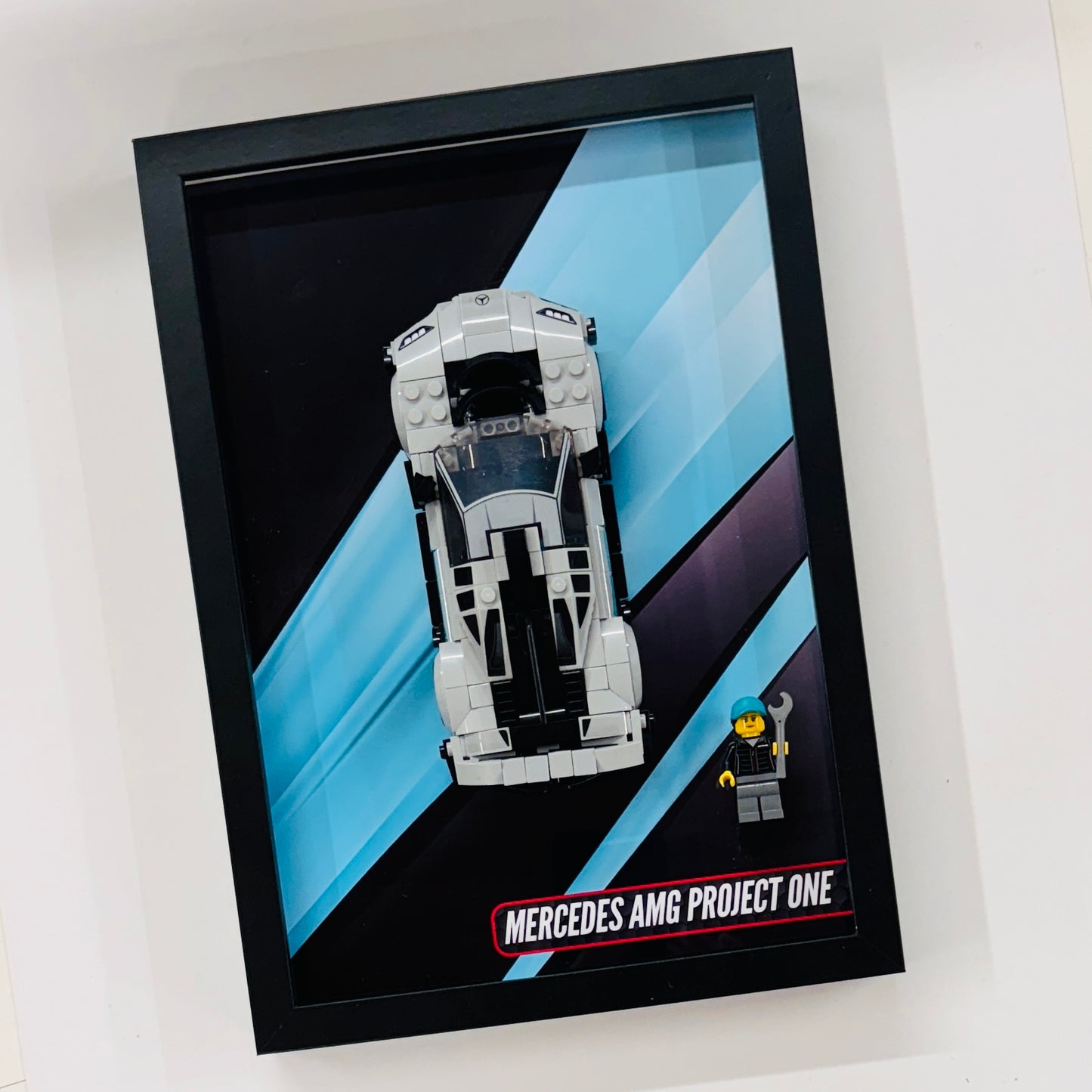 Display Wall Mount Frame for Lego ® Speed Champions Mercedes AMG Project One