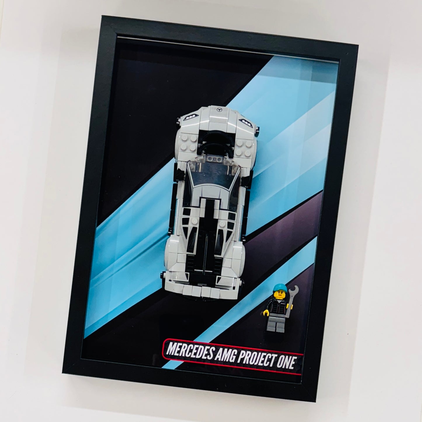 Display Wall Mount Frame for Lego ® Speed Champions Mercedes AMG Project One
