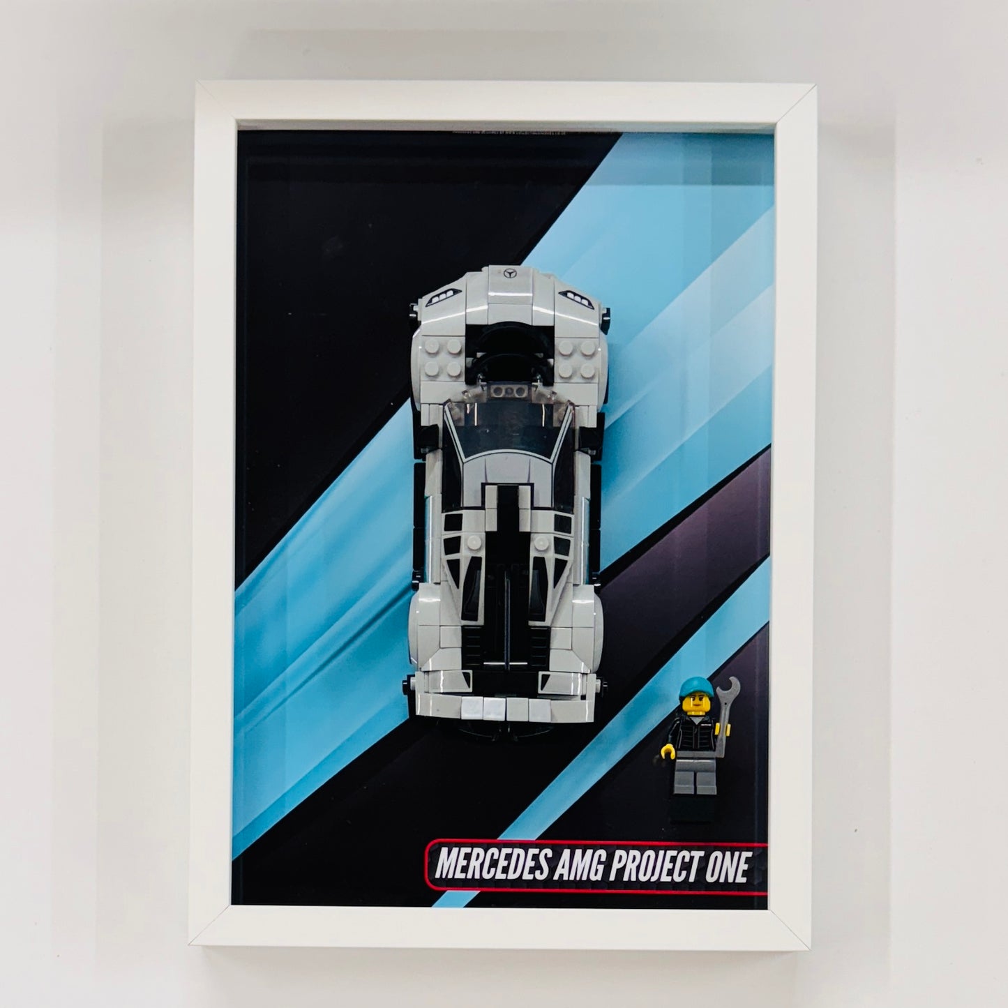 Display Wall Mount Frame for Lego ® Speed Champions Mercedes AMG Project One