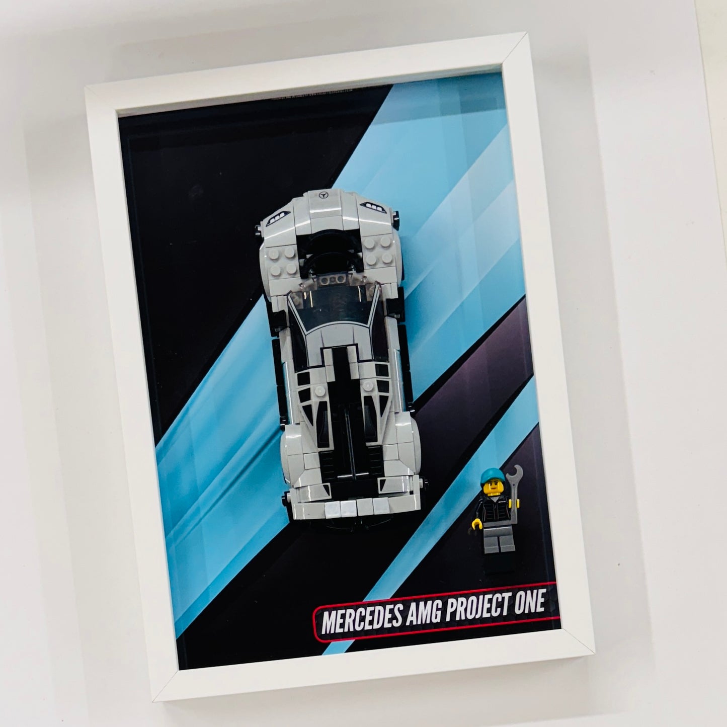 Display Wall Mount Frame for Lego ® Speed Champions Mercedes AMG Project One