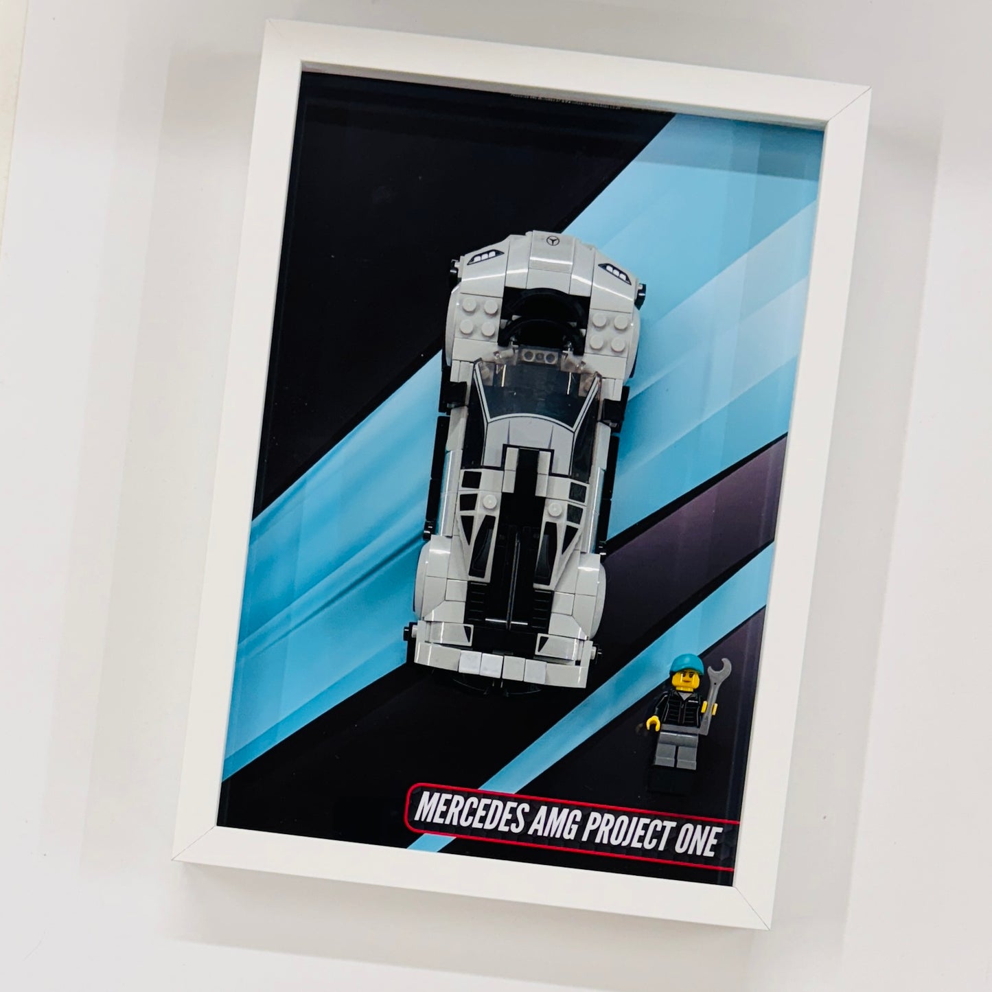 Display Wall Mount Frame for Lego ® Speed Champions Mercedes AMG Project One