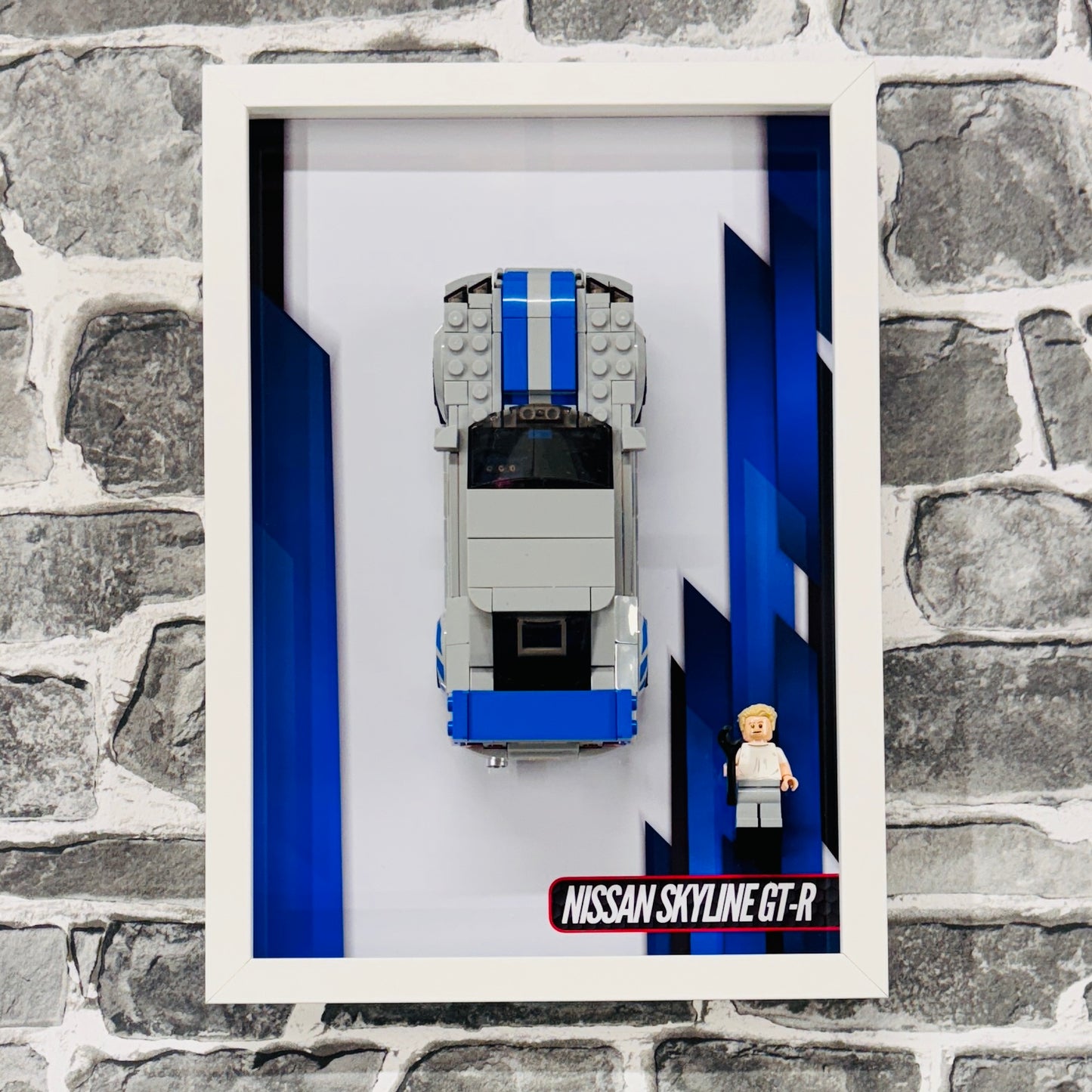 Display Wall Mount Frame for Lego ® Speed Champions Nissan Skyline GT-R