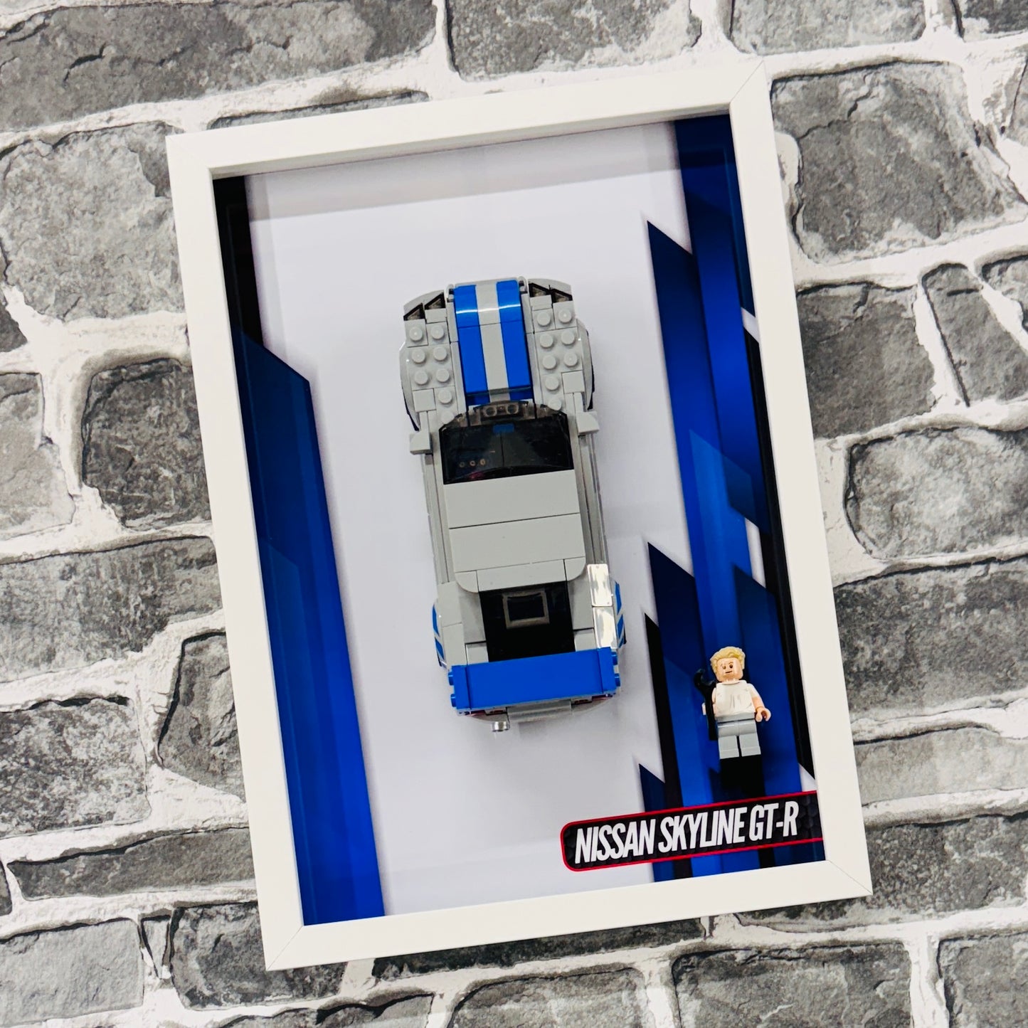 Display Wall Mount Frame for Lego ® Speed Champions Nissan Skyline GT-R