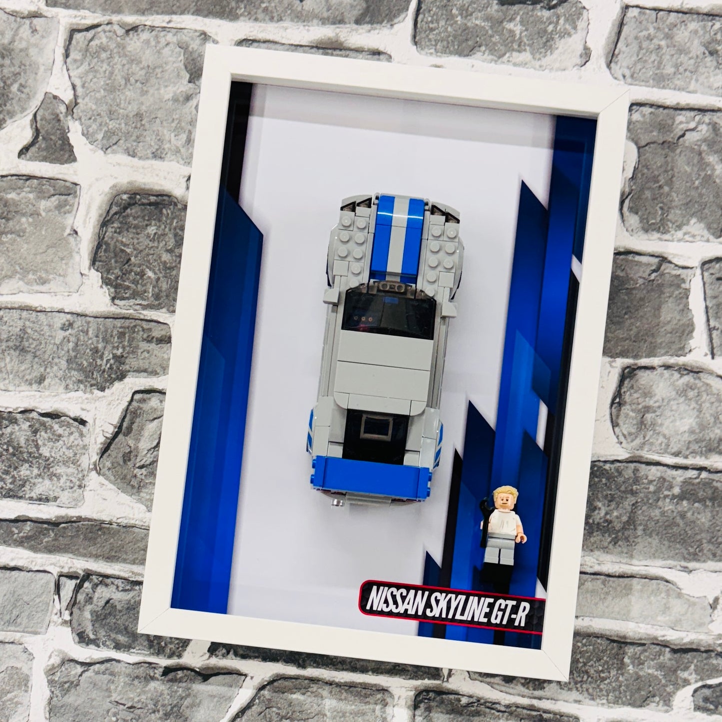 Display Wall Mount Frame for Lego ® Speed Champions Nissan Skyline GT-R