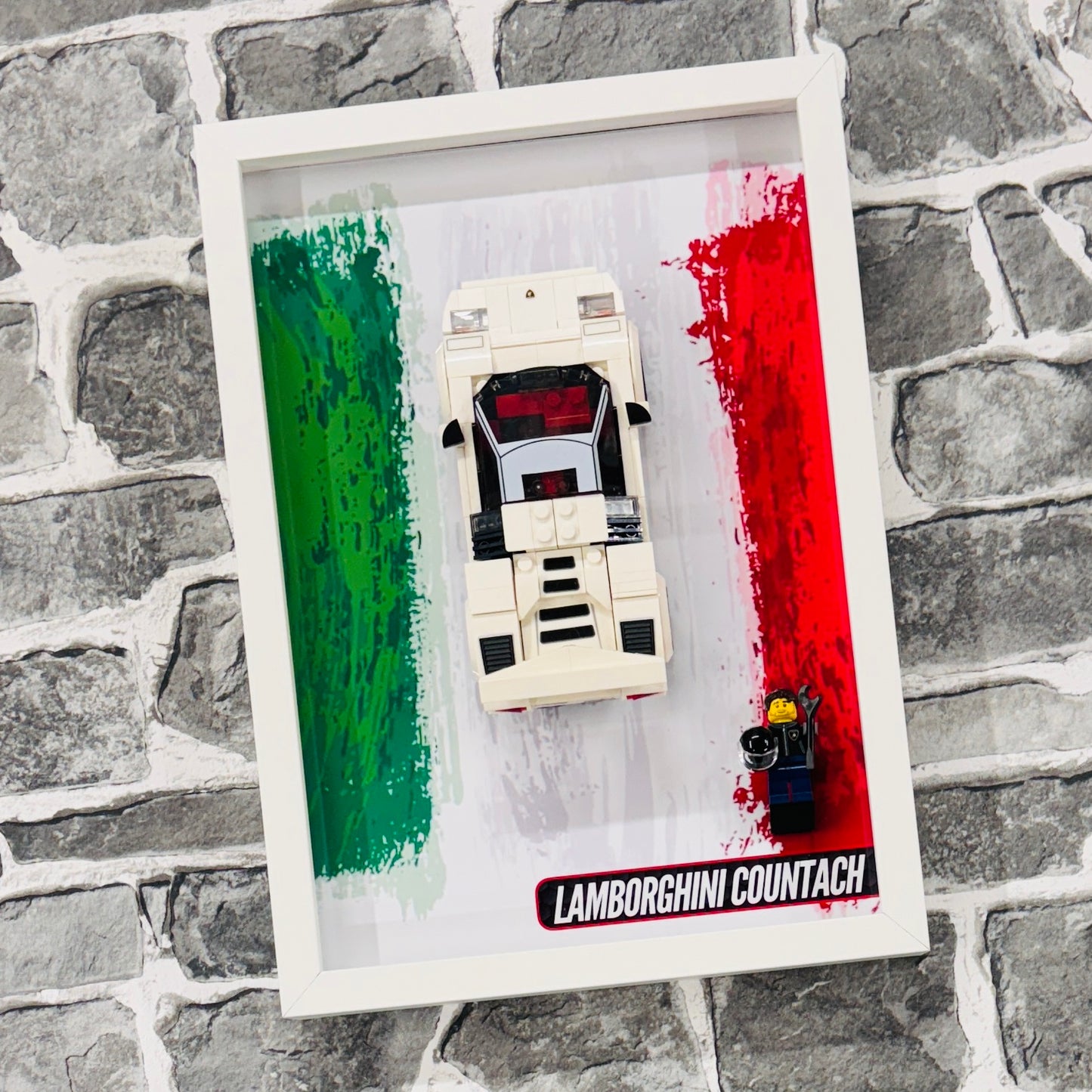 Display Wall Mount Frame for Lego ® Speed Champions Lamborghini Countach