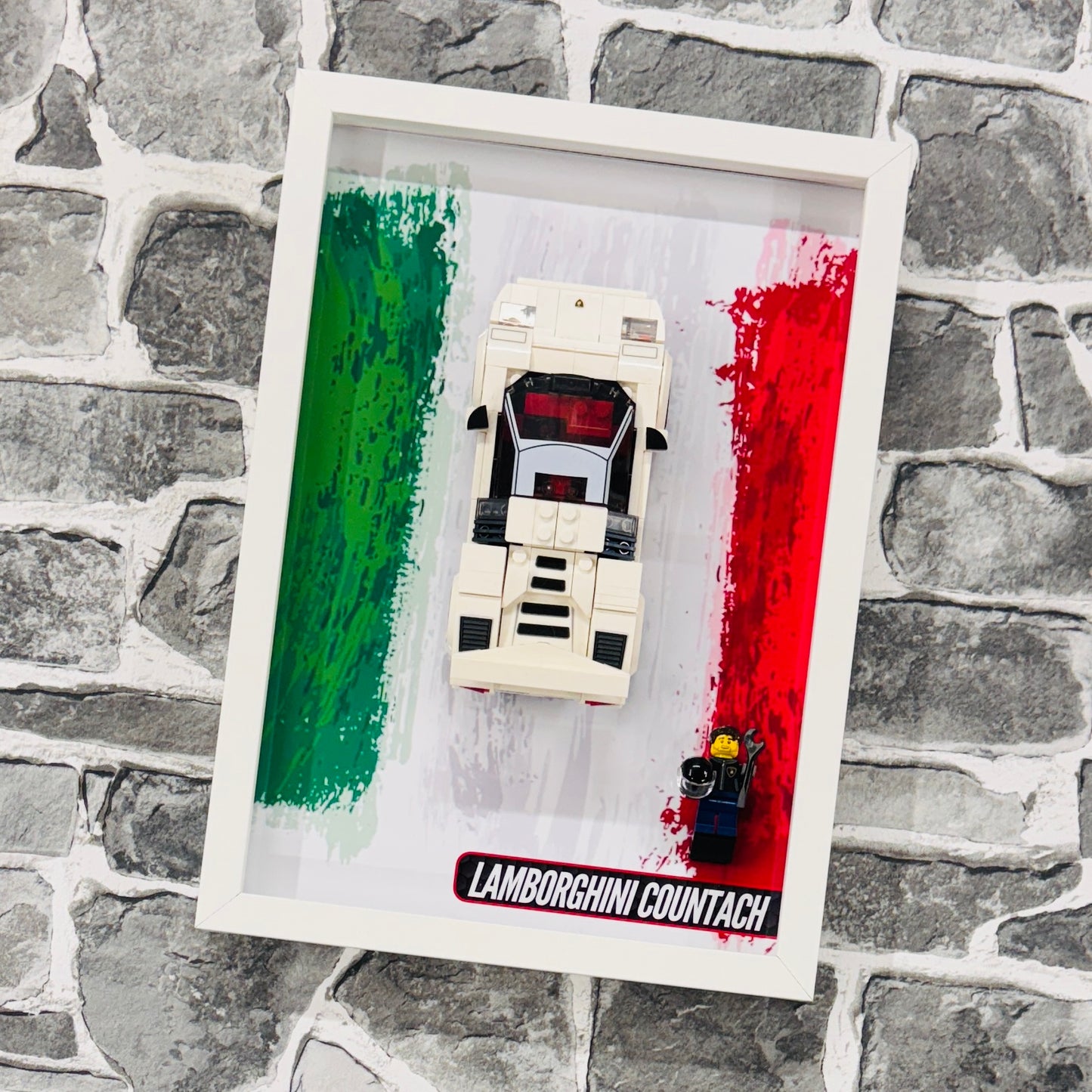 Display Wall Mount Frame for Lego ® Speed Champions Lamborghini Countach