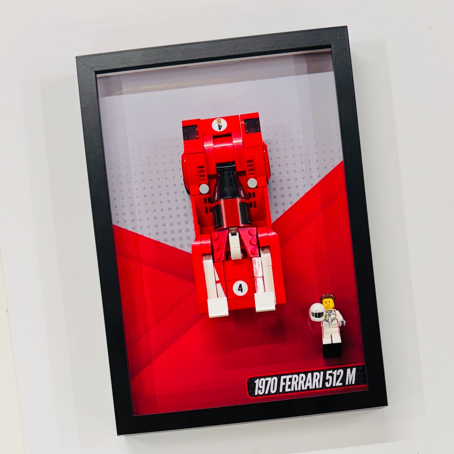 Display Wall Mount Frame for Lego ® Speed Champions 1970 Ferrari 512M