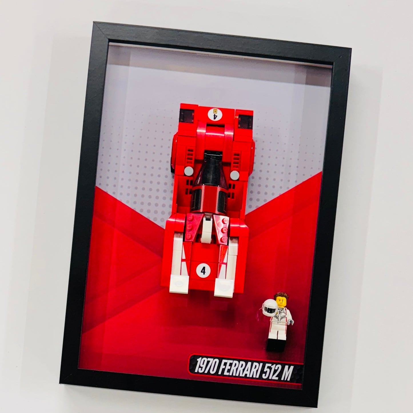 Display Wall Mount Frame for Lego ® Speed Champions 1970 Ferrari 512M
