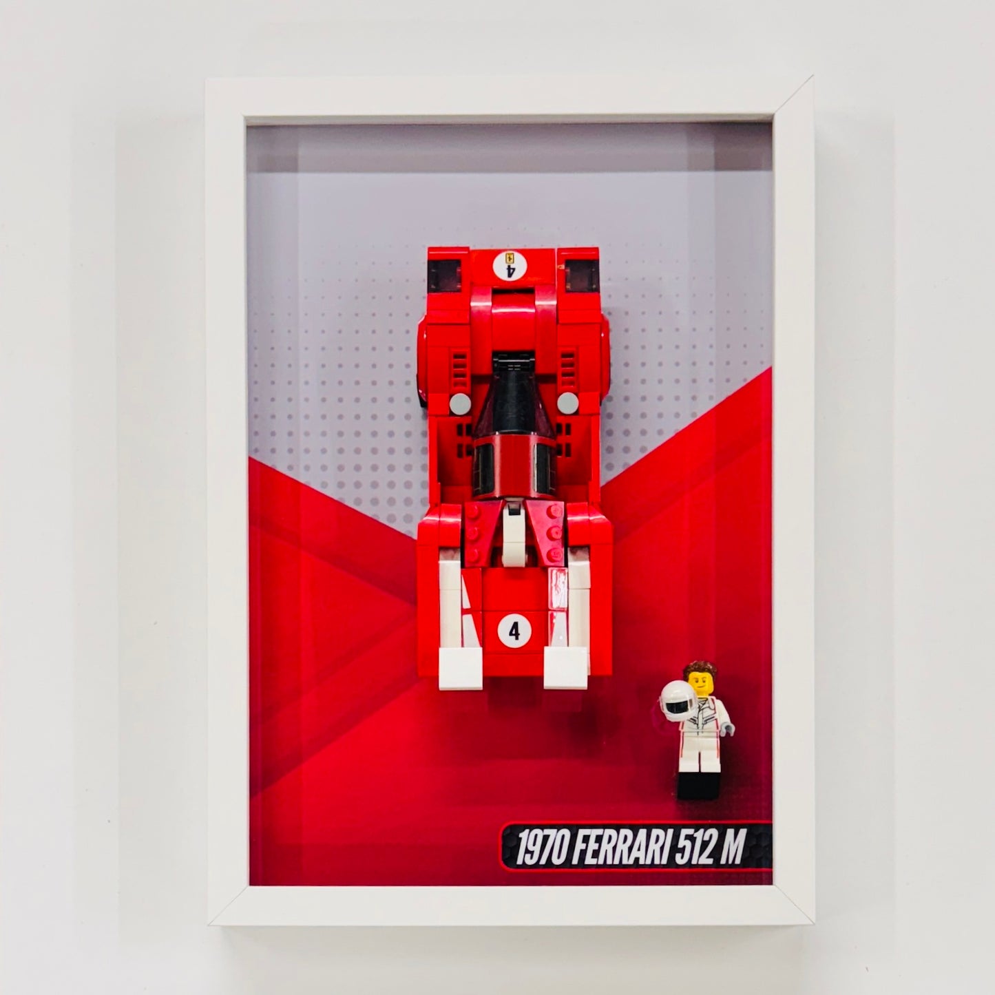 Display Wall Mount Frame for Lego ® Speed Champions 1970 Ferrari 512M