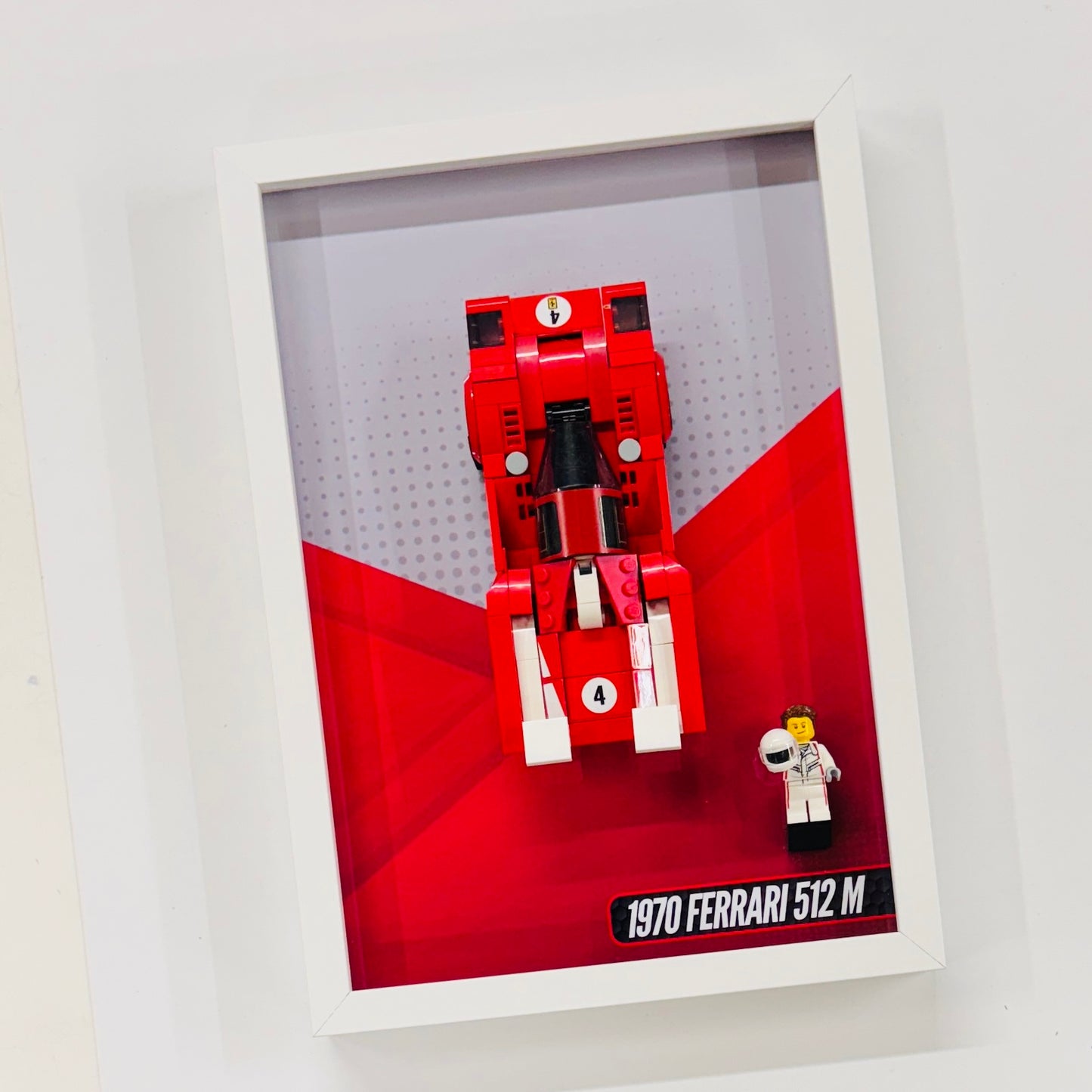 Display Wall Mount Frame for Lego ® Speed Champions 1970 Ferrari 512M