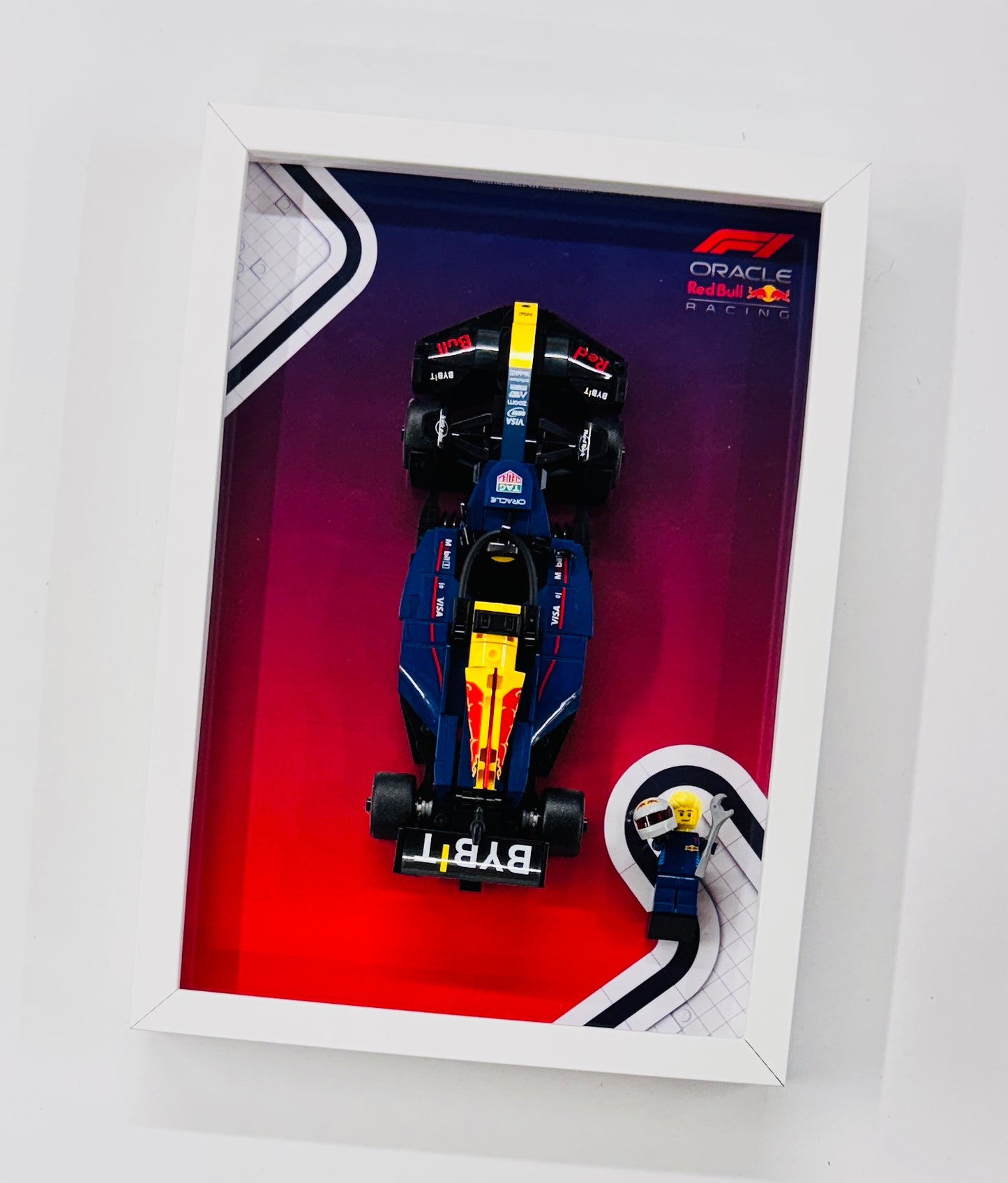 Display Frame for Lego ® Speed Champions Red Bull RB20 Formula one 1 77243