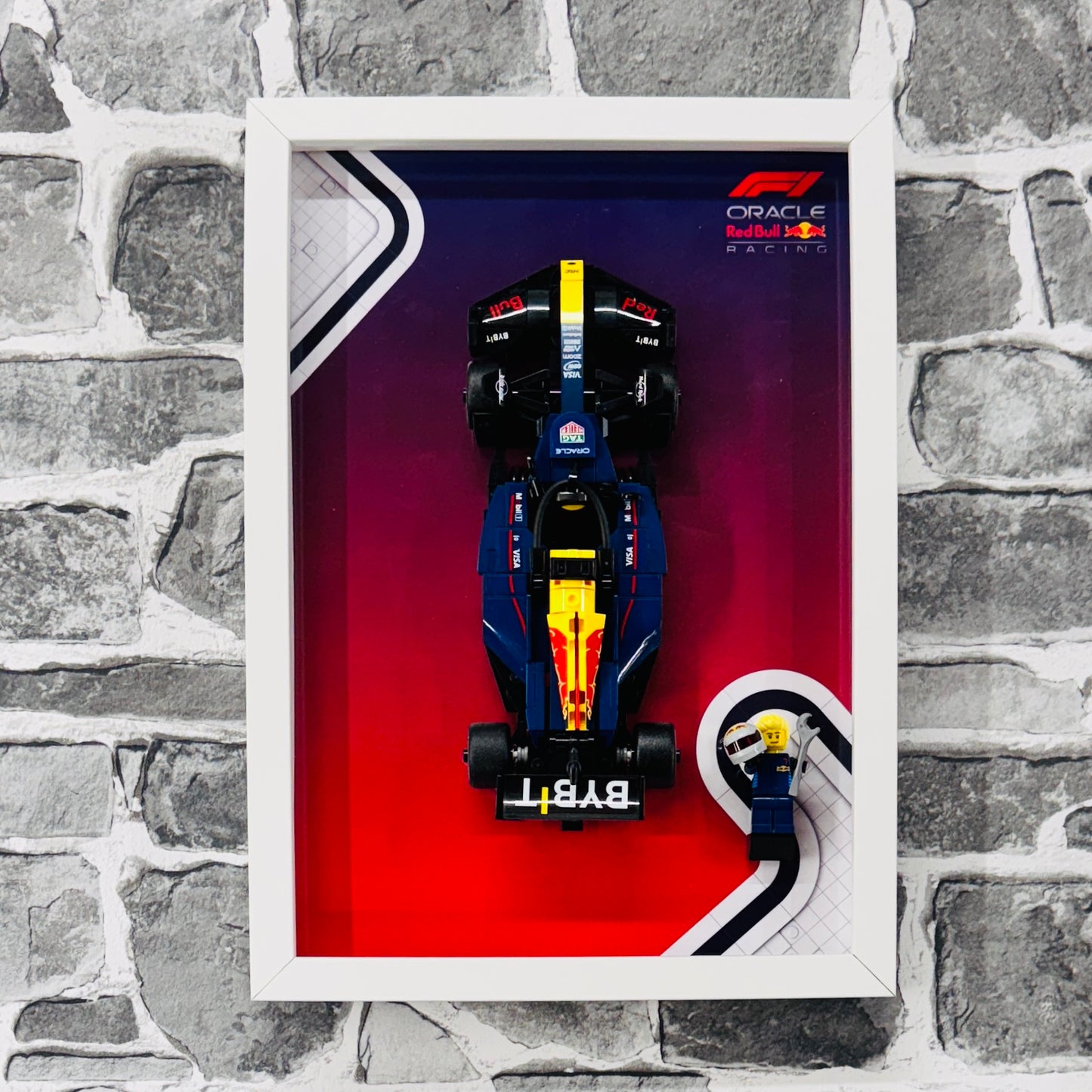 Display Frame for Lego ® Speed Champions Red Bull RB20 Formula one 1 77243