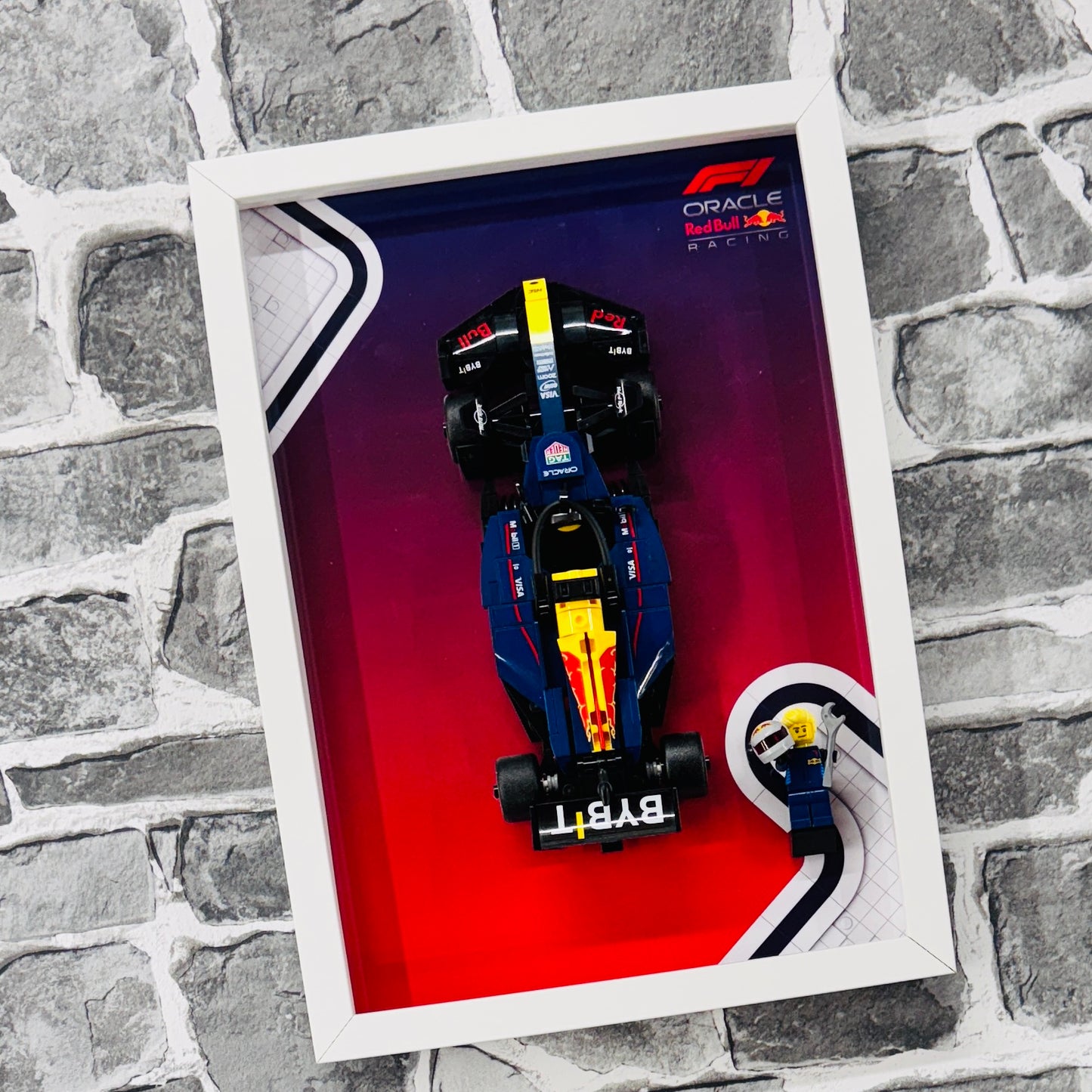 Display Frame for Lego ® Speed Champions Red Bull RB20 Formula one 1 77243