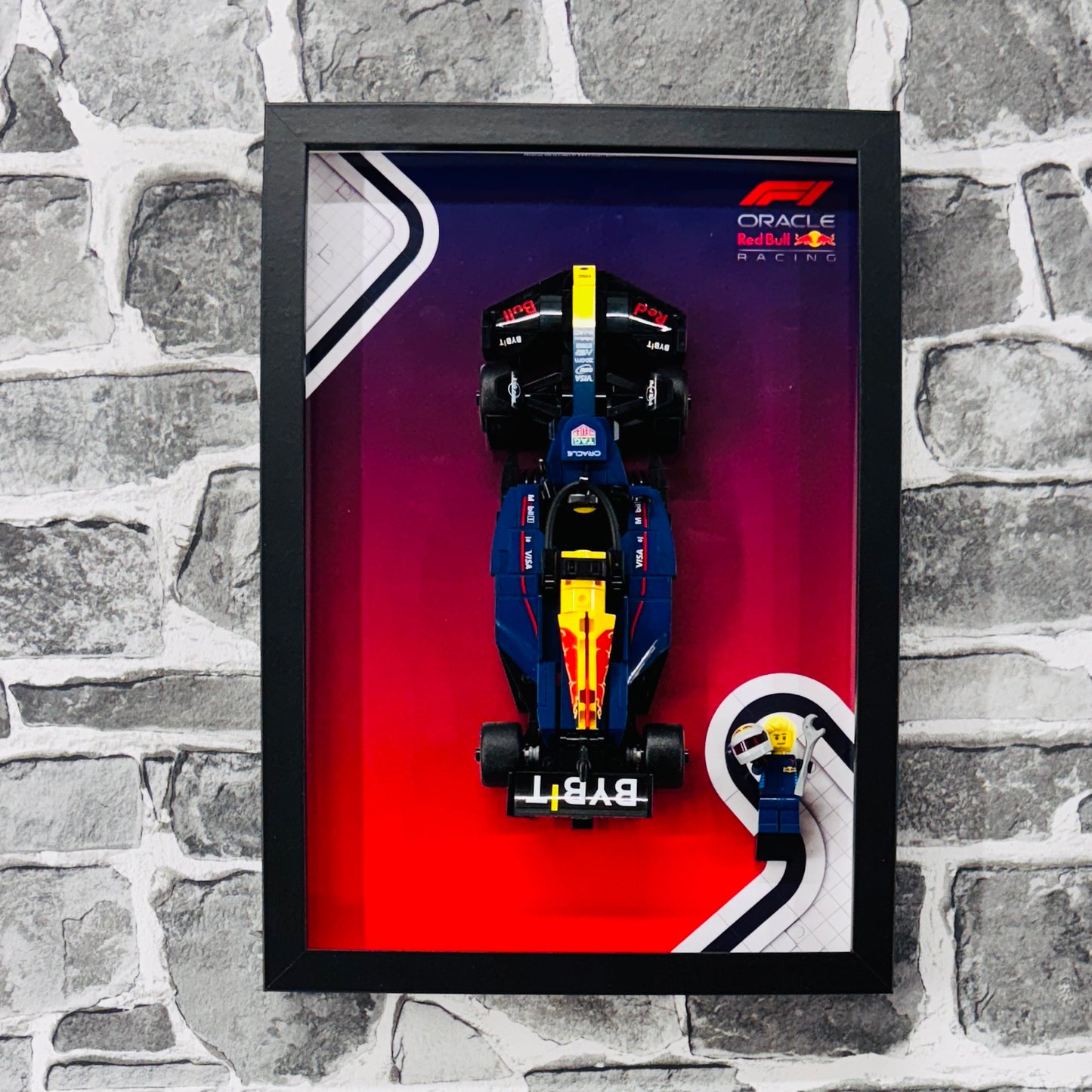 Display Frame for Lego ® Speed Champions Red Bull RB20 Formula one 1 77243