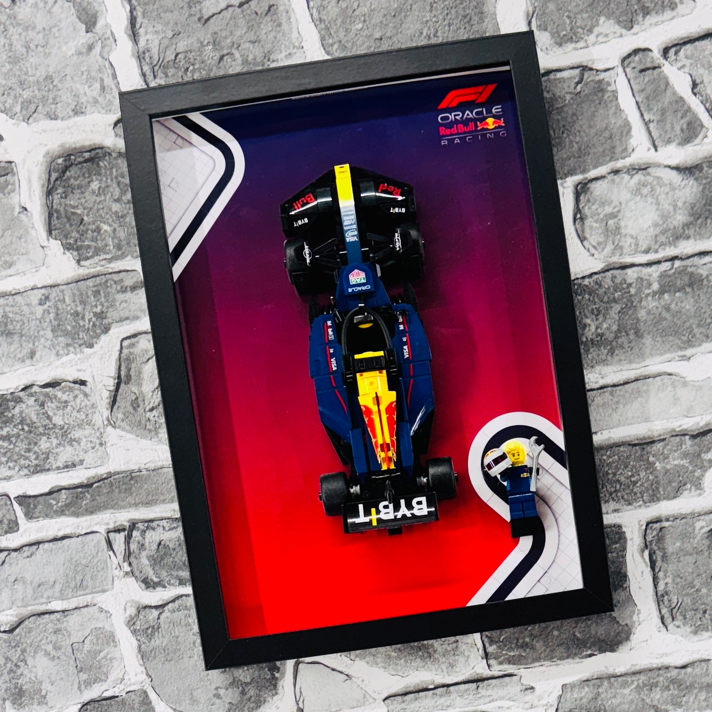 Display Frame for Lego ® Speed Champions Red Bull RB20 Formula one 1 77243