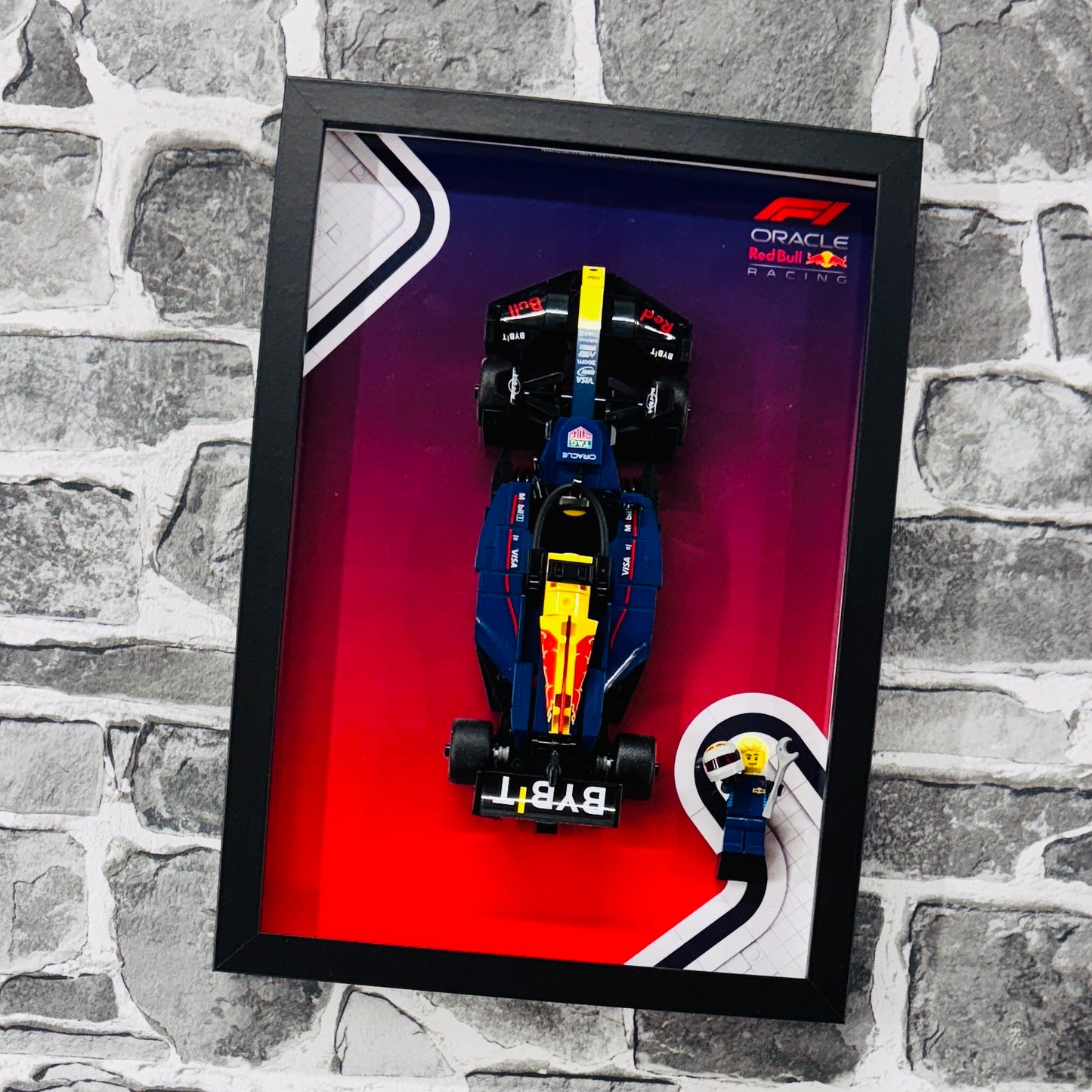 Display Frame for Lego ® Speed Champions Red Bull RB20 Formula one 1 77243