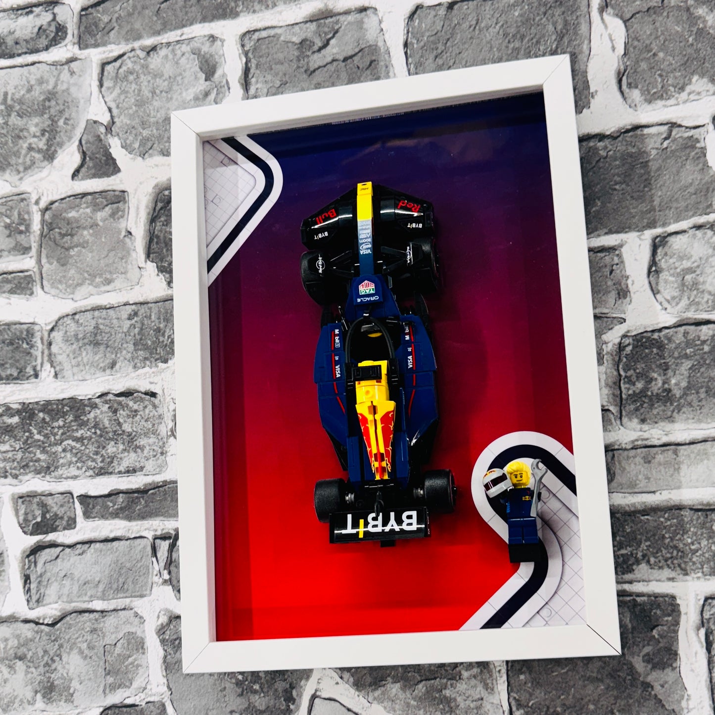 Display Frame for Lego ® Speed Champions Red Bull RB20 Formula one 1 Wall mount