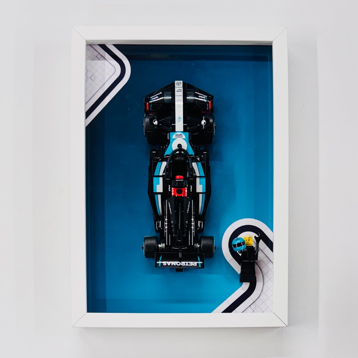 Display Frame for Lego ® Speed Champions Mercedes AMG W15 Formula one 1 Wall mount