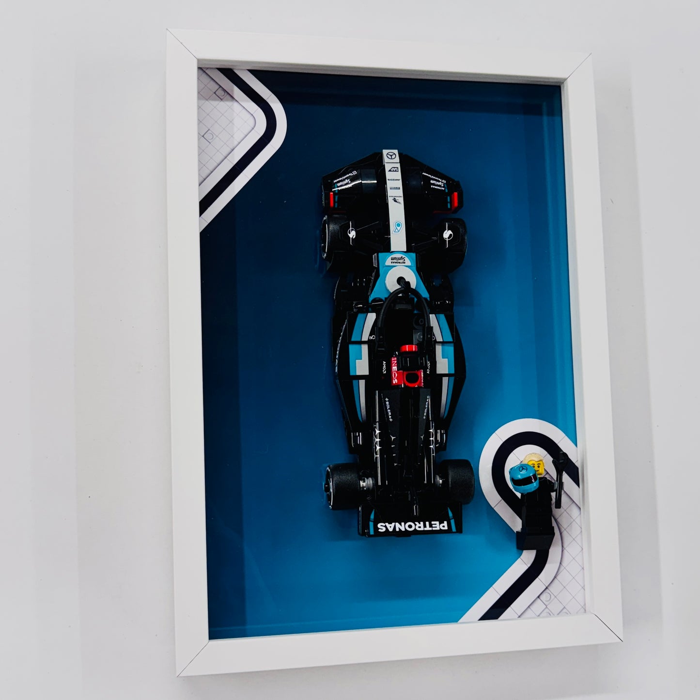 Display Frame for Lego ® Speed Champions Mercedes AMG W15 Formula one 1 Wall mount