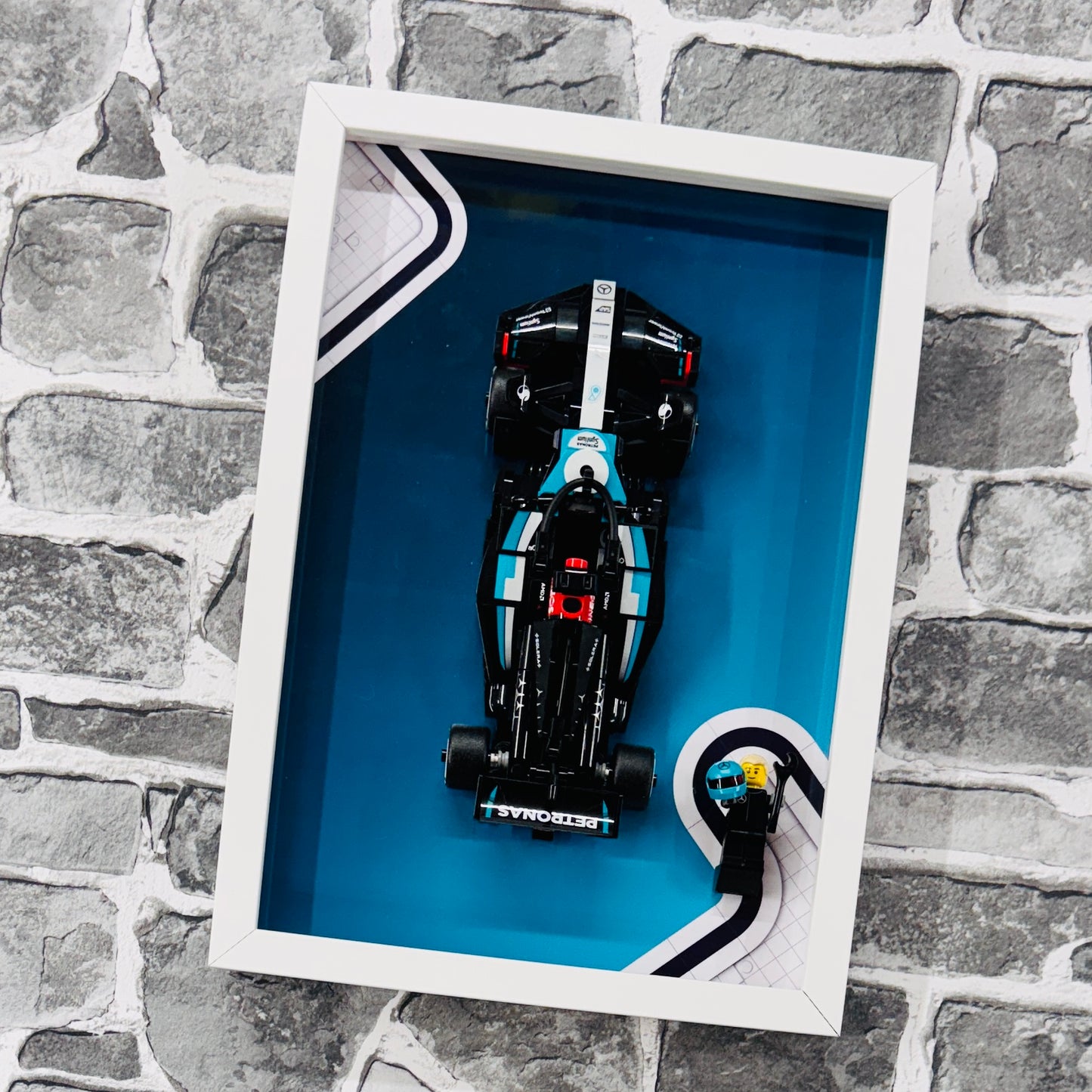 Display Frame for Lego ® Speed Champions Mercedes AMG W15 Formula one 1 Wall mount