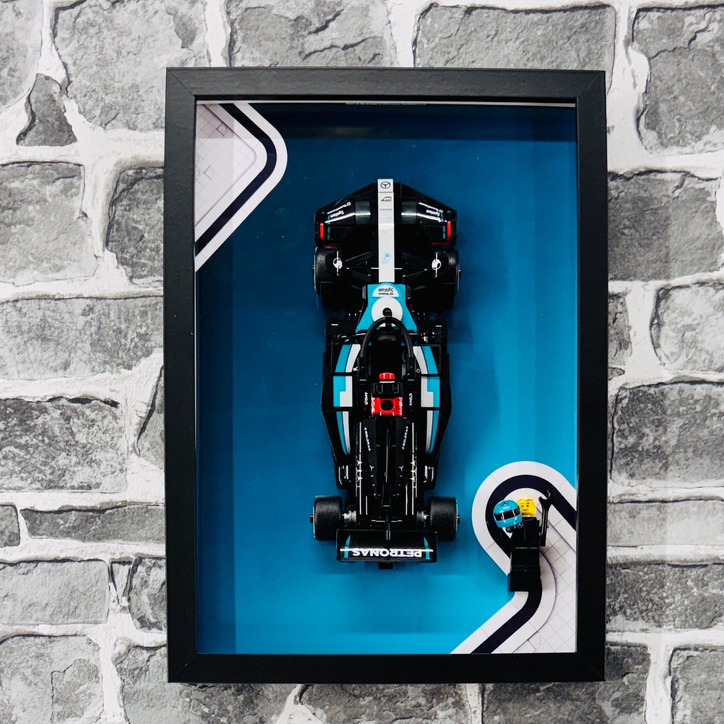Display Frame for Lego ® Speed Champions Mercedes AMG W15 Formula one 1 Wall mount