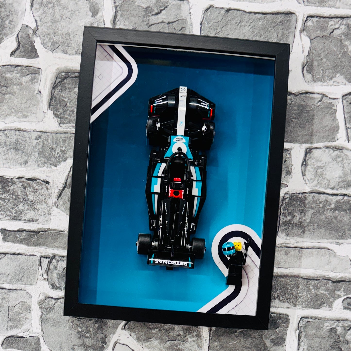 Display Frame for Lego ® Speed Champions Mercedes AMG W15 Formula one 1 Wall mount