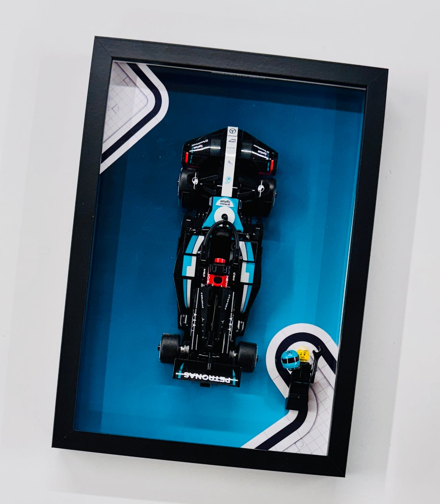 Display Frame for Lego ® Speed Champions Mercedes AMG W15 Formula one 1 Wall mount