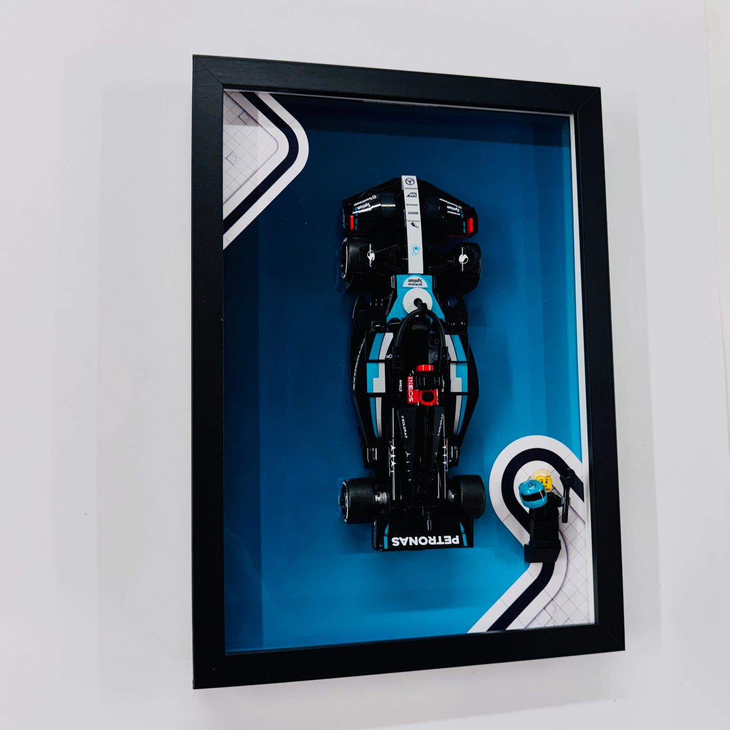 Display Frame for Lego ® Speed Champions Mercedes AMG W15 Formula one 1 Wall mount