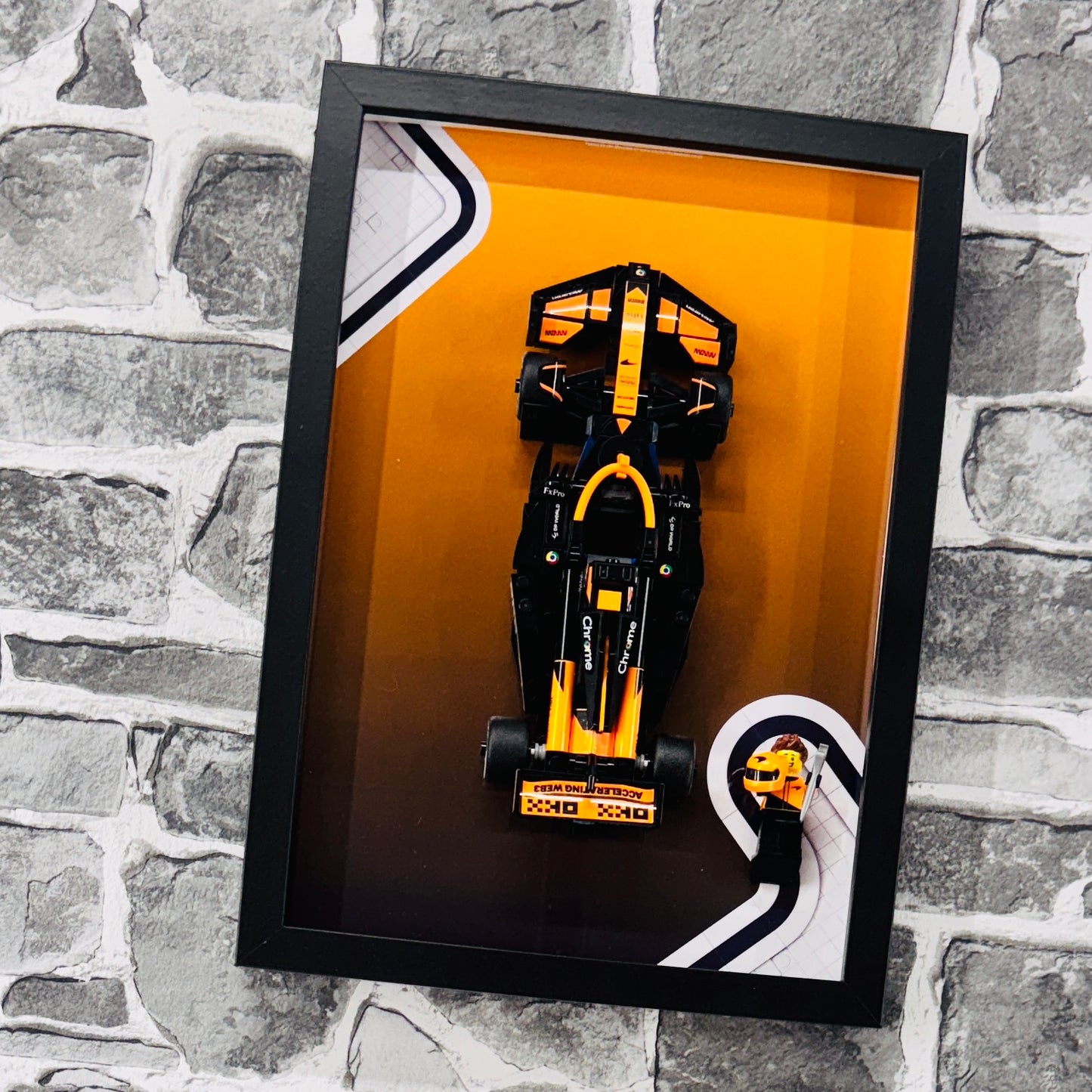 Display Frame for Lego ® Speed Champions McLaren F1 Team MCL38 Formula one 1 Wall mount
