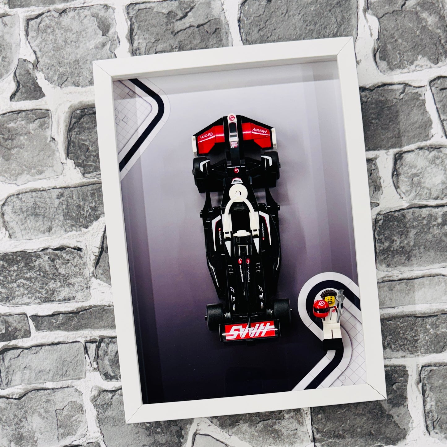 Display Frame for Lego ® Speed Champions Haas F1 Team VF-24 Formula one 1 Wall mount