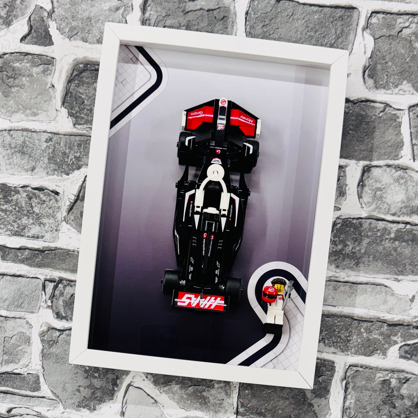 Display Frame for Lego ® Speed Champions Haas F1 Team VF-24 Formula one 1 Wall mount