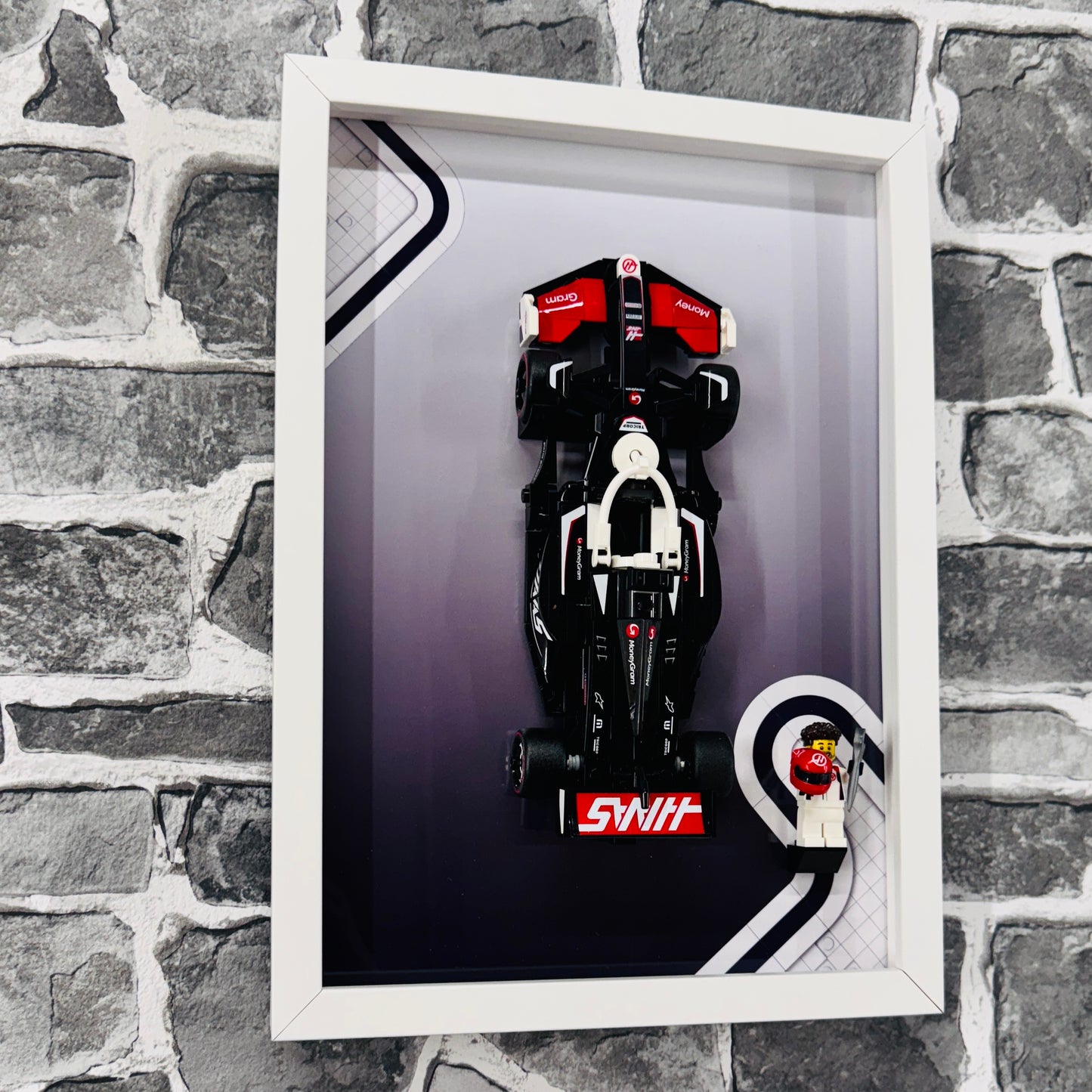 Display Frame for Lego ® Speed Champions Haas F1 Team VF-24 Formula one 1 Wall mount