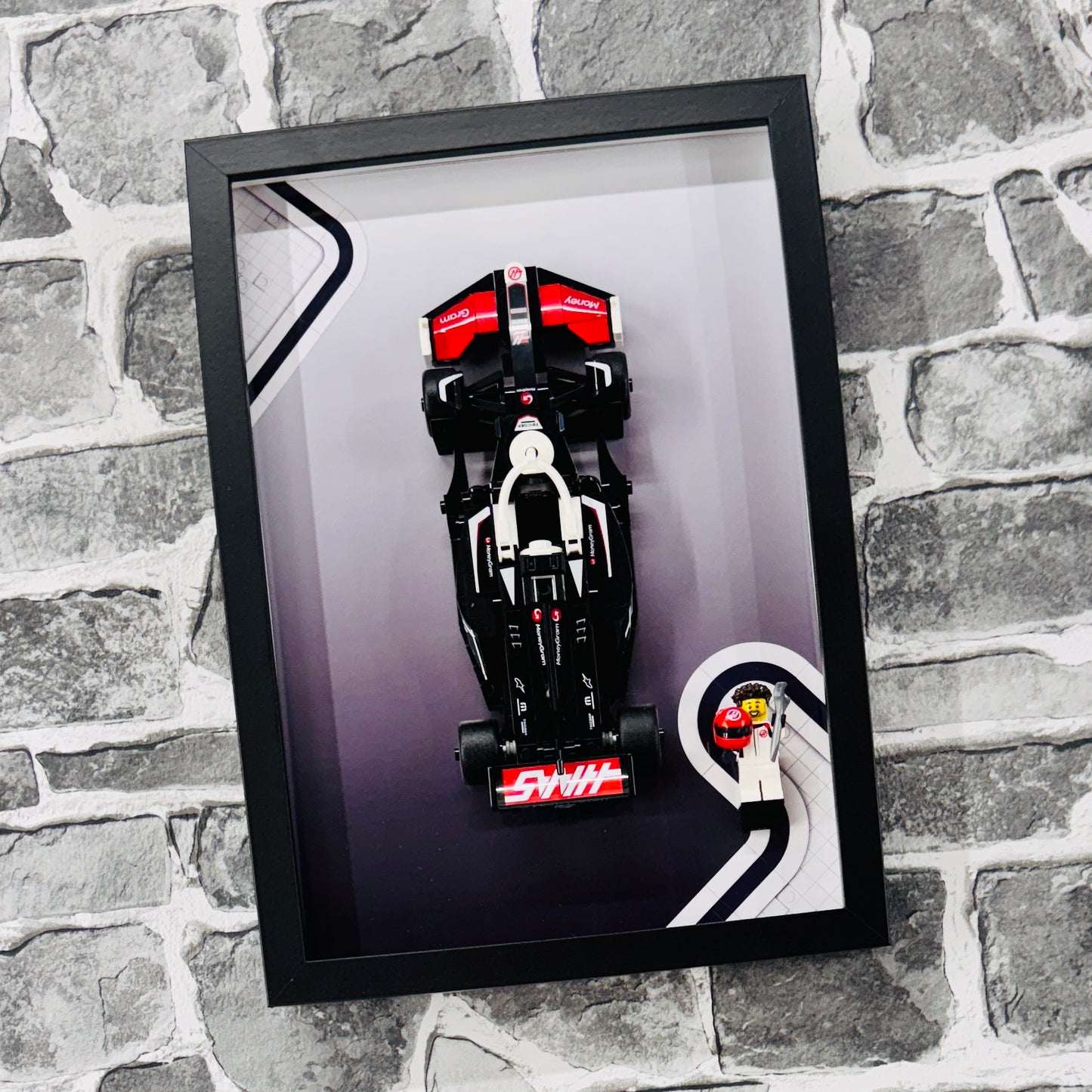 Display Frame for Lego ® Speed Champions Haas F1 Team VF-24 Formula one 1 Wall mount