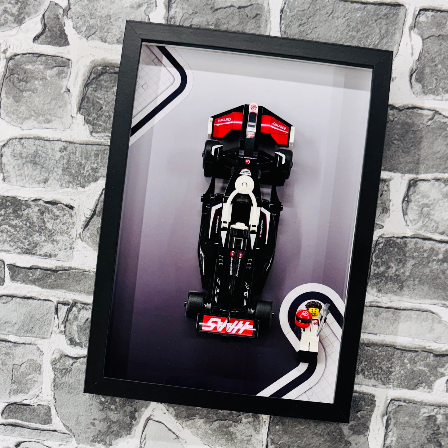 Display Frame for Lego ® Speed Champions Haas F1 Team VF-24 Formula one 1 Wall mount