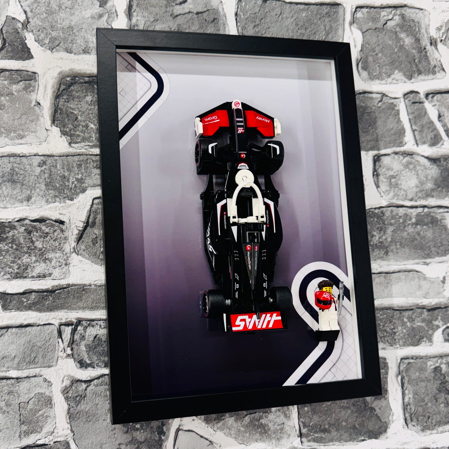 Display Frame for Lego ® Speed Champions Haas F1 Team VF-24 Formula one 1 Wall mount