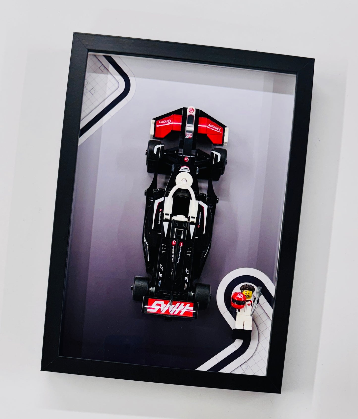 Display Frame for Lego ® Speed Champions Haas F1 Team VF-24 Formula one 1 Wall mount