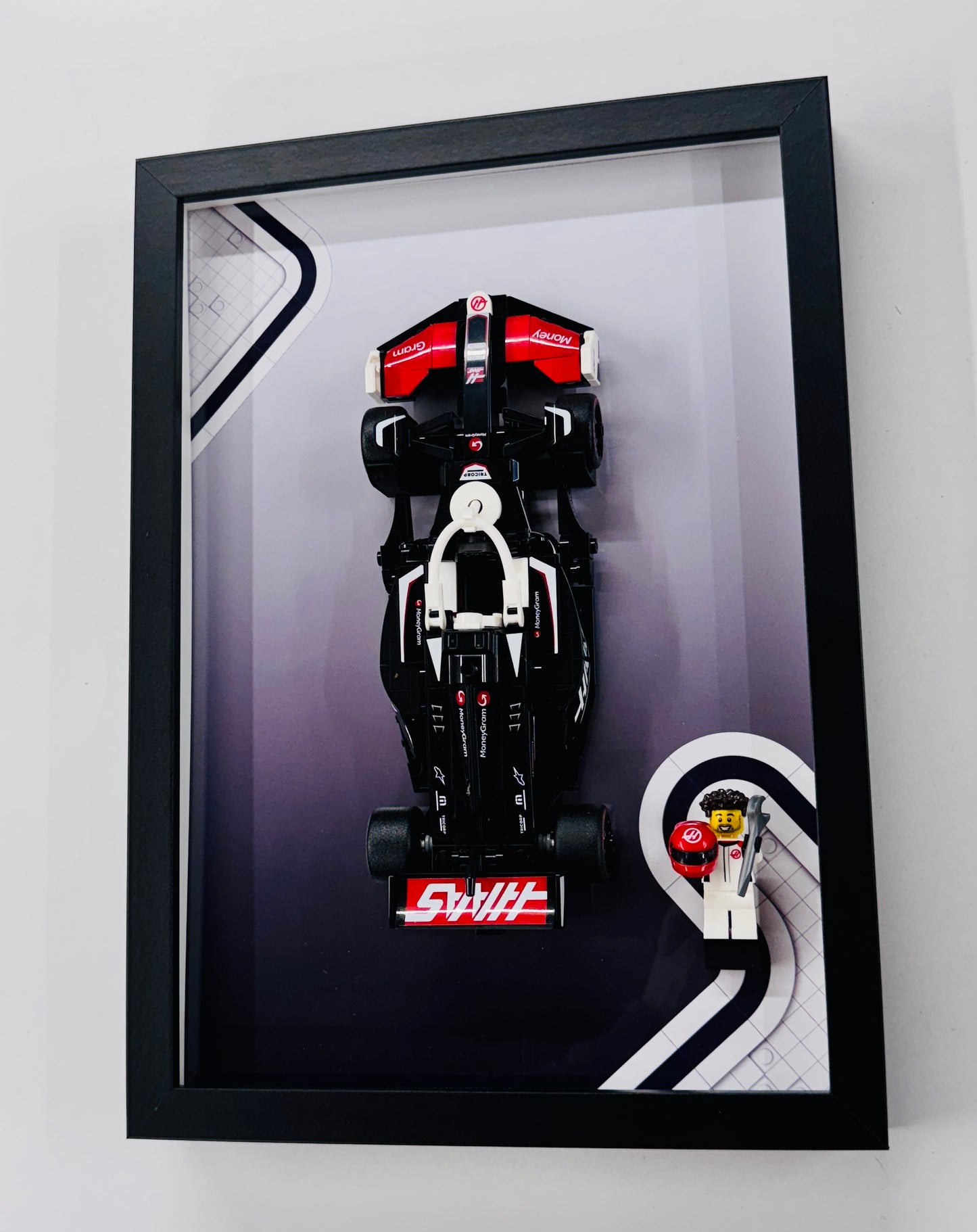 Display Frame for Lego ® Speed Champions Haas F1 Team VF-24 Formula one 1 Wall mount