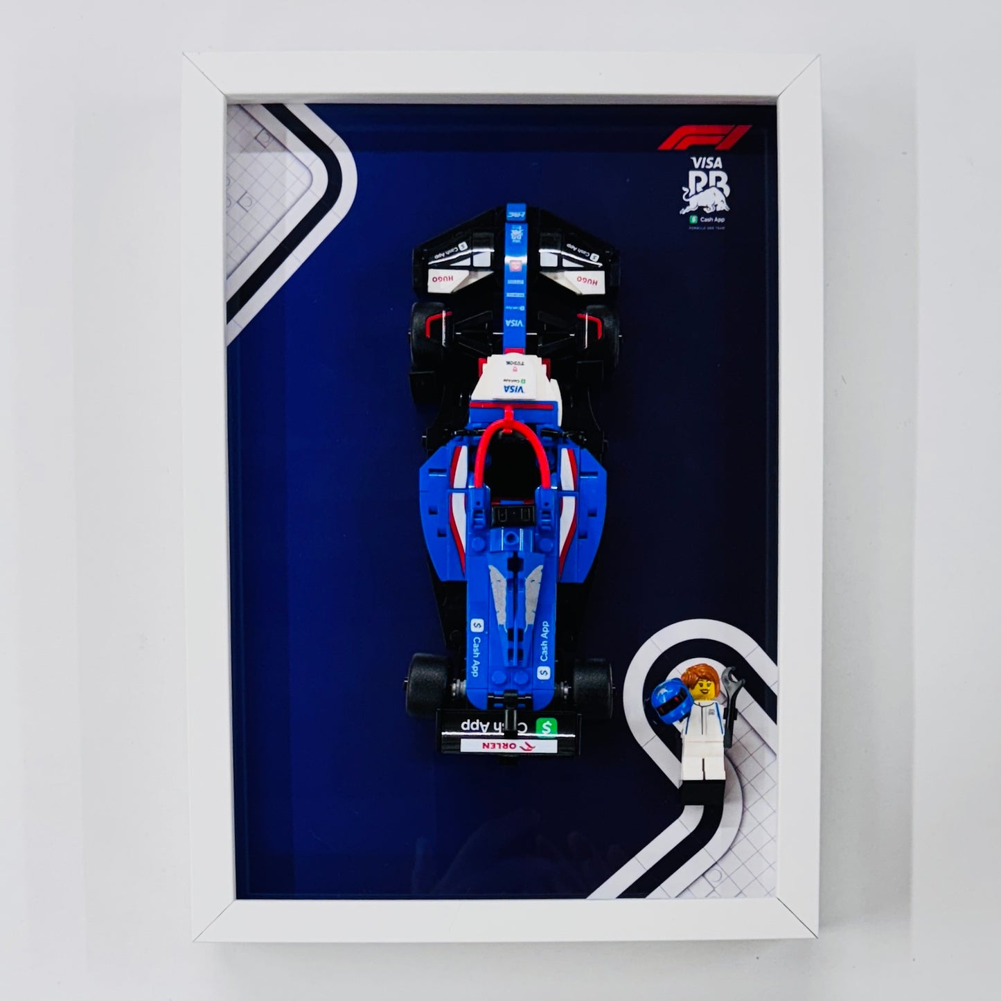 Display Frame for Lego ® Speed Champions Visa Cash RB VCARB Formula one 1 77246
