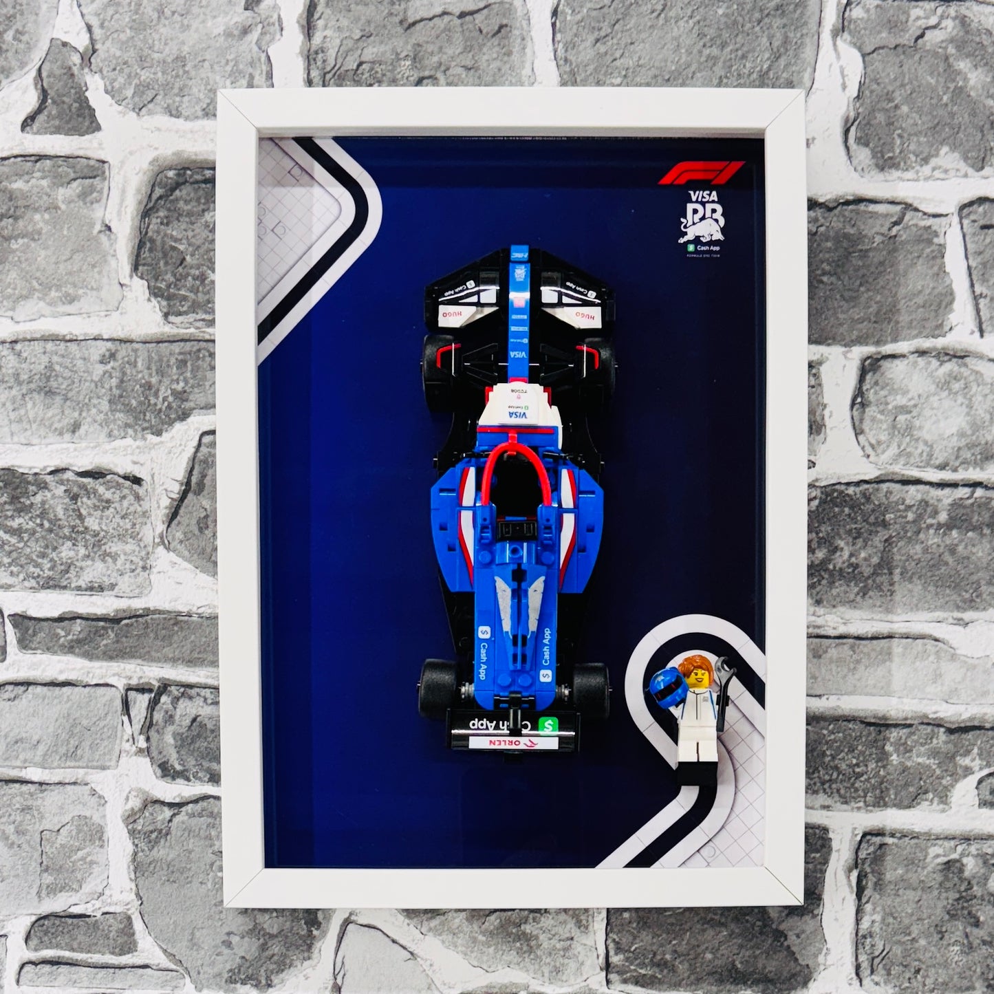 Display Frame for Lego ® Speed Champions Visa Cash RB VCARB Formula one 1 77246